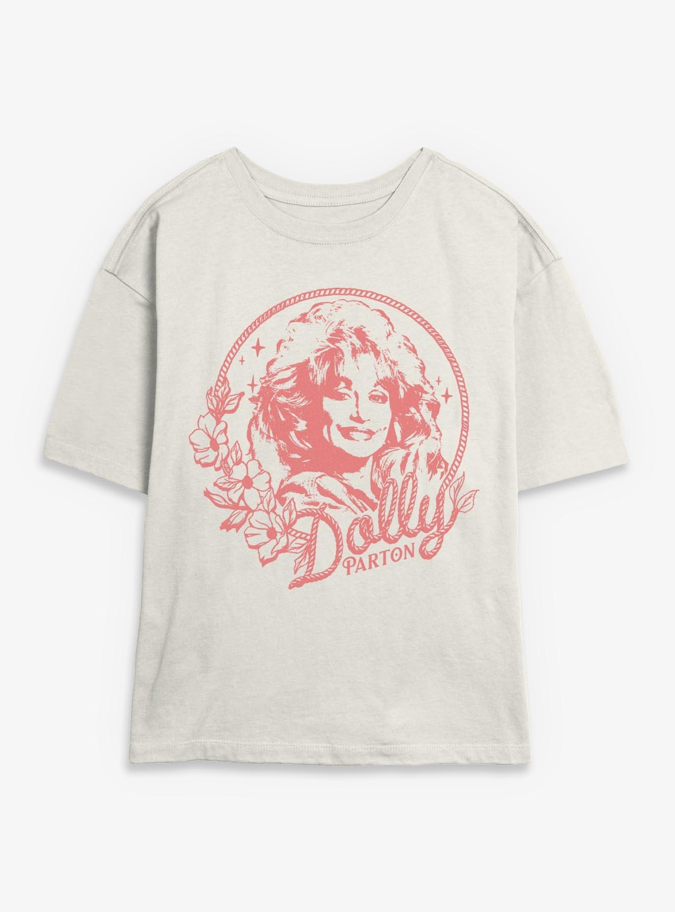 Dolly Parton Rope Circle Portrait Girls Skimmer T-Shirt, , hi-res
