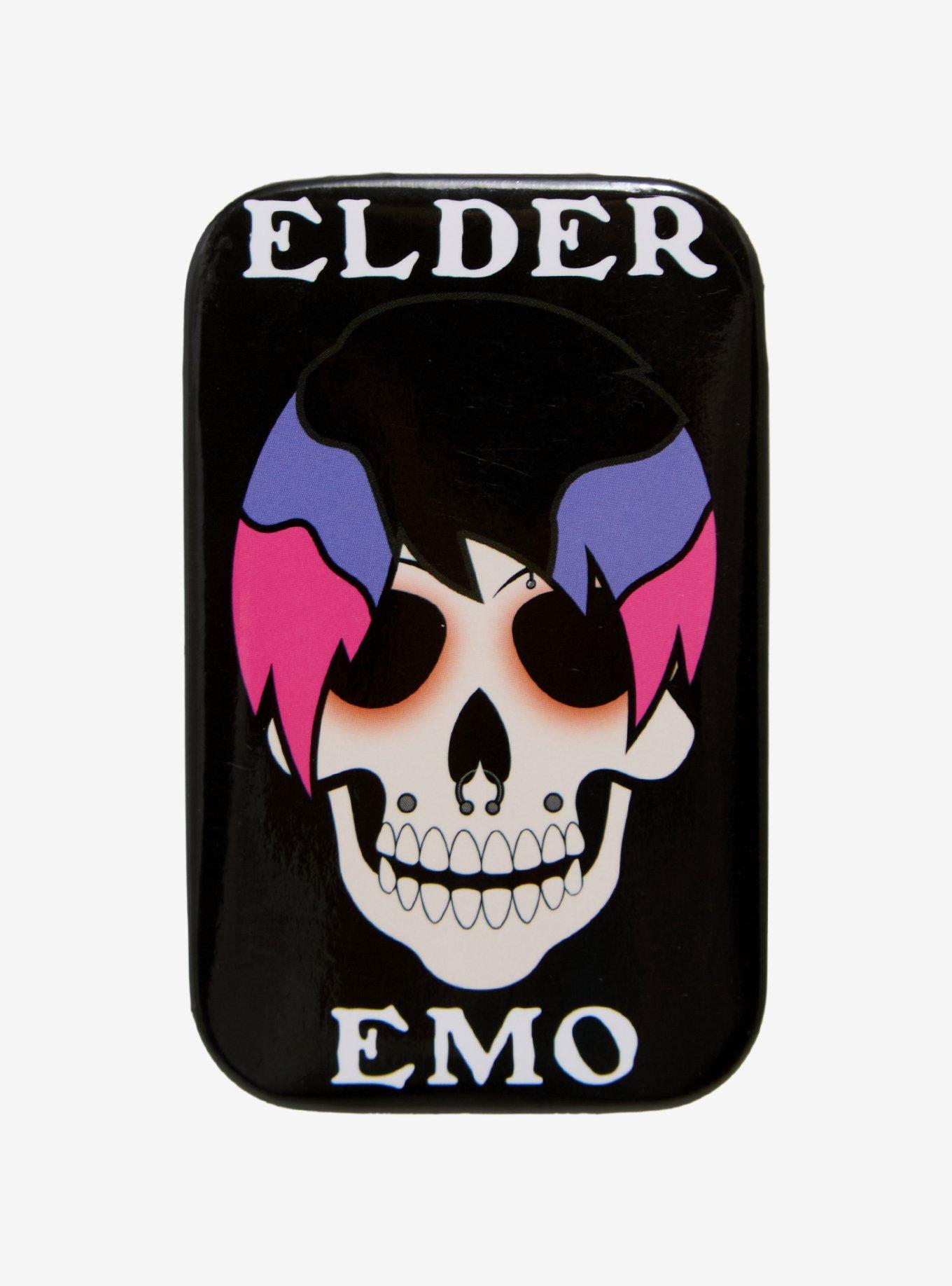 Elder Emo Skull Button | Hot Topic