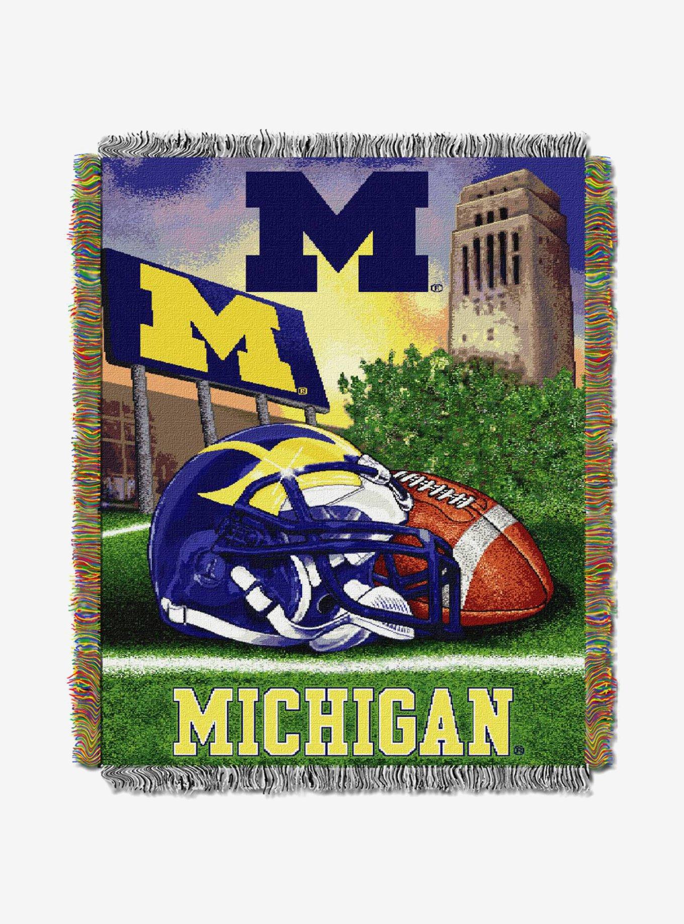 NCAA Michigan Homefield Advantage Woven Tapestry Throw Blanket, , hi-res