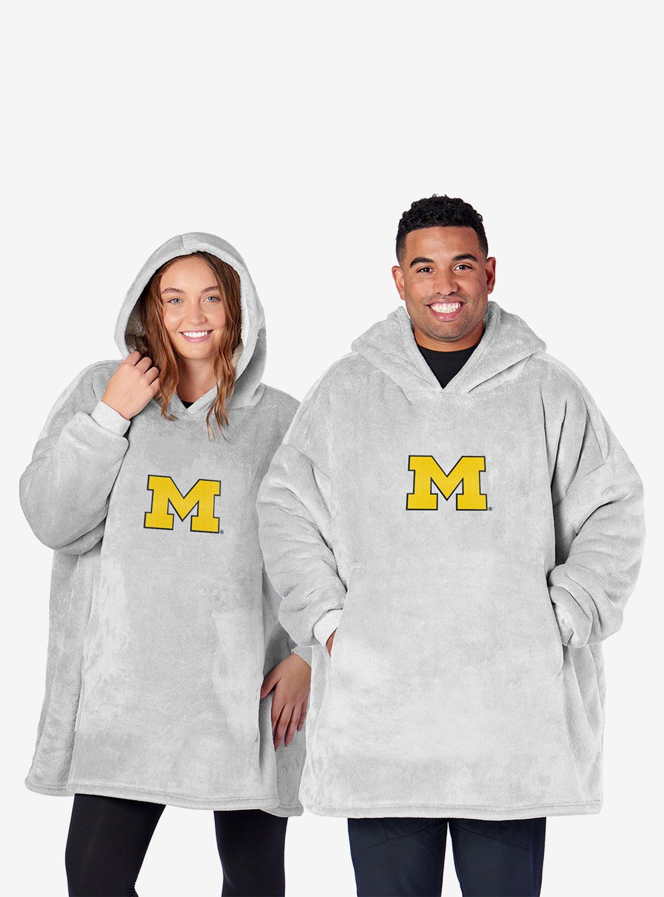 NCAA Michigan Wolverines Heather Grey Hoodler Pullover Hoodie, , hi-res