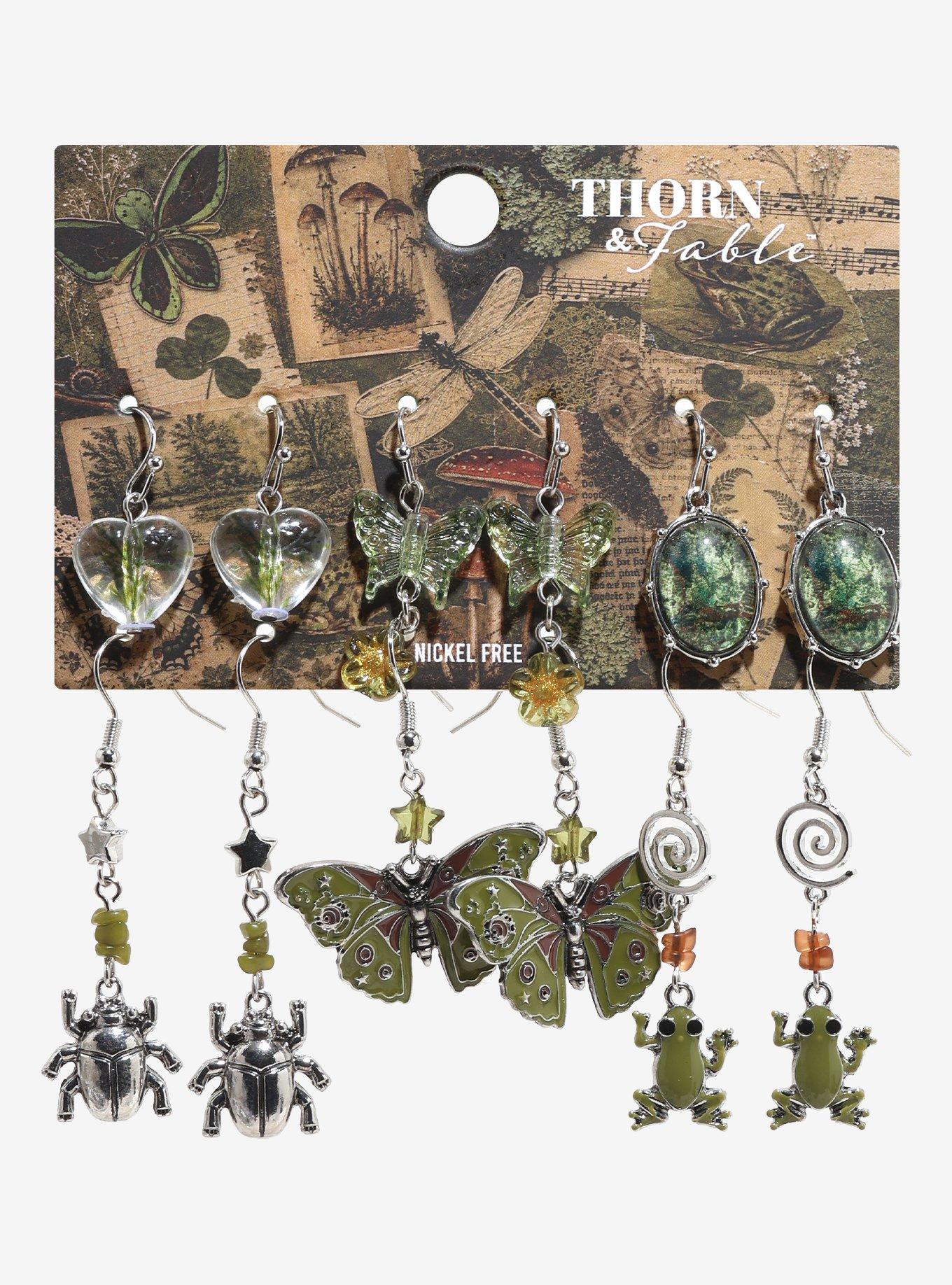 Thorn & Fable Frog Insect Earring Set