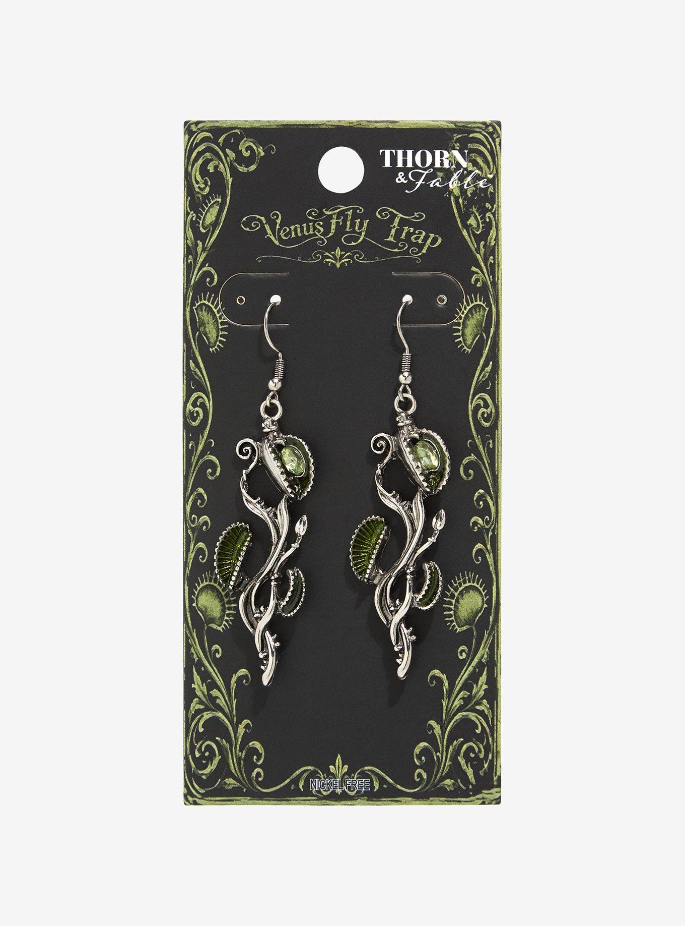 Thorn & Fable Venus Flytrap Drop Earrings