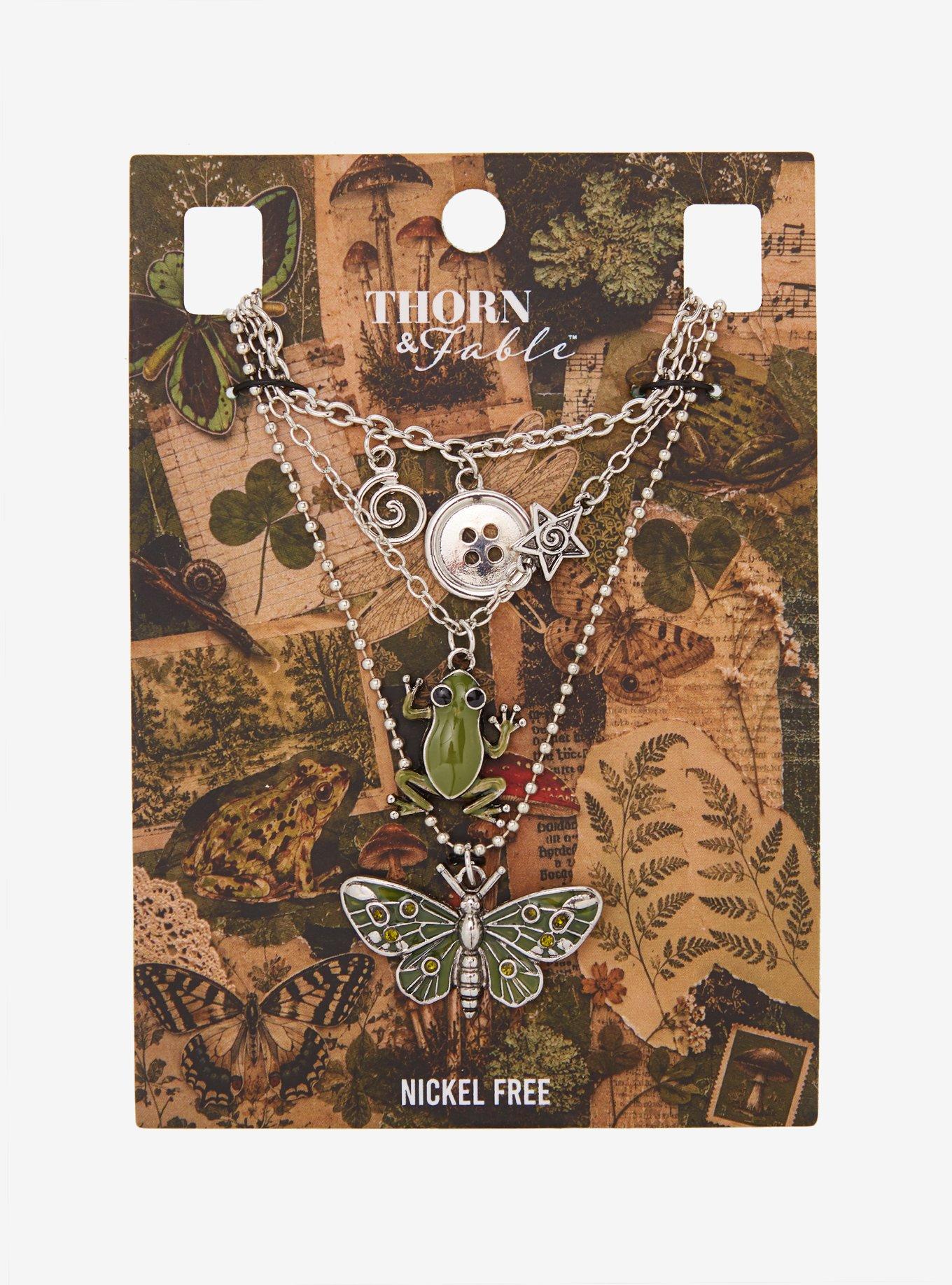 Thorn & Fable Button Critter Necklace Set