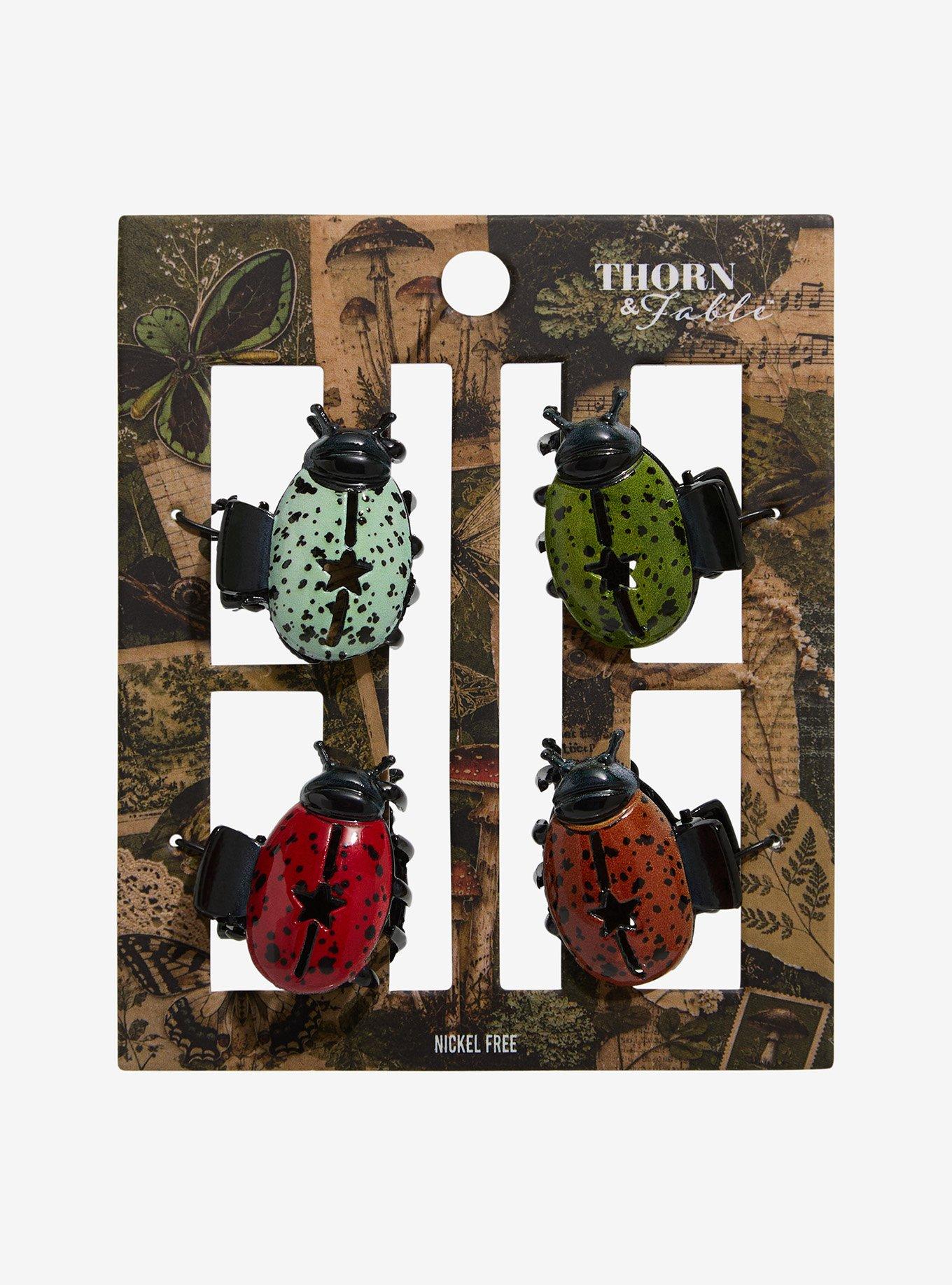 Thorn & Fable Beetle Hair Clip Set