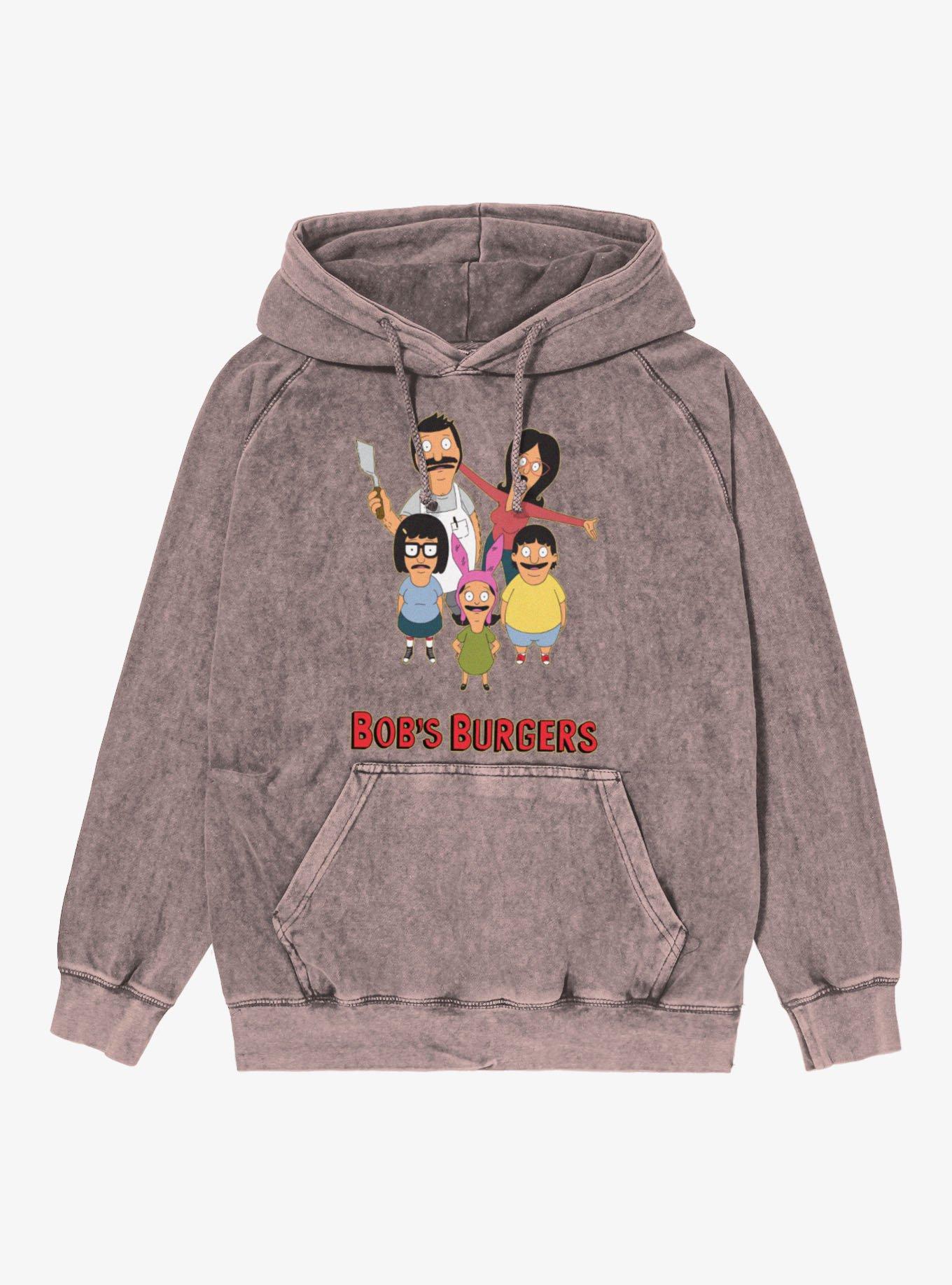 Bob's Burgers Family Photo Looking Up Mineral Wash Hoodie, , hi-res