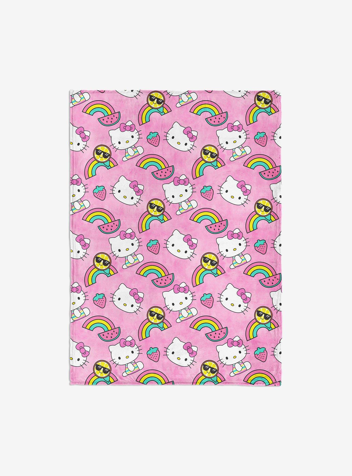 Hello Kitty Tie Dye Rainbow Silk Touch Throw Blanket, , hi-res