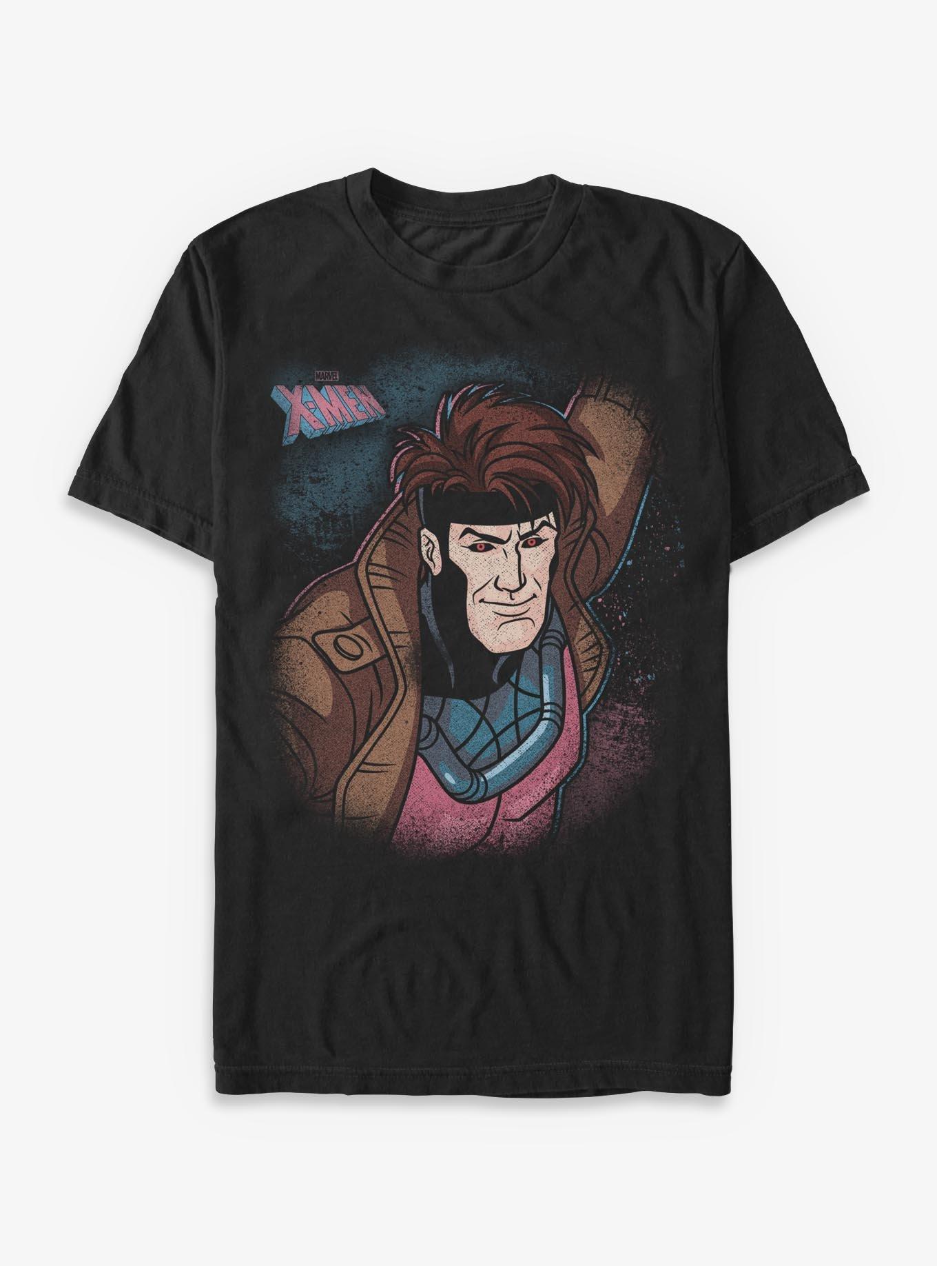 Marvel X-Men Classic Gambit T-Shirt Hot Topic Exclusive, BLACK, hi-res view 1