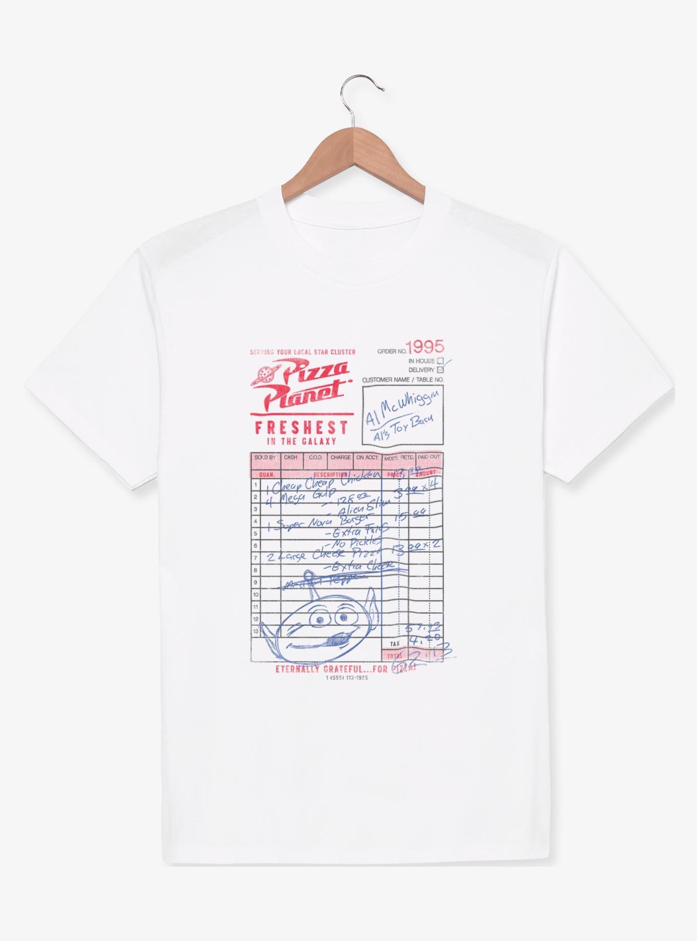 Disney Pixar Toy Story Pizza Planet Eternally Grateful For Pizza Receipt T-Shirt, , hi-res