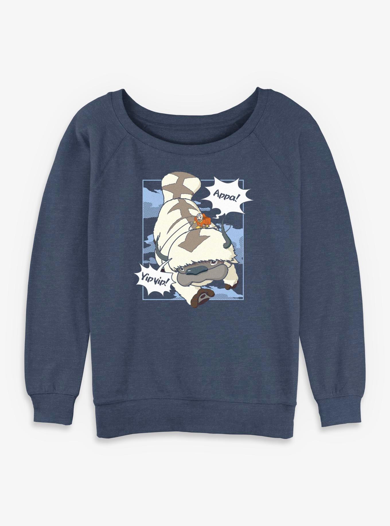 Avatar: The Last Airbender Avatar Appa Yip Yip Womens Slouchy Sweatshirt, , hi-res