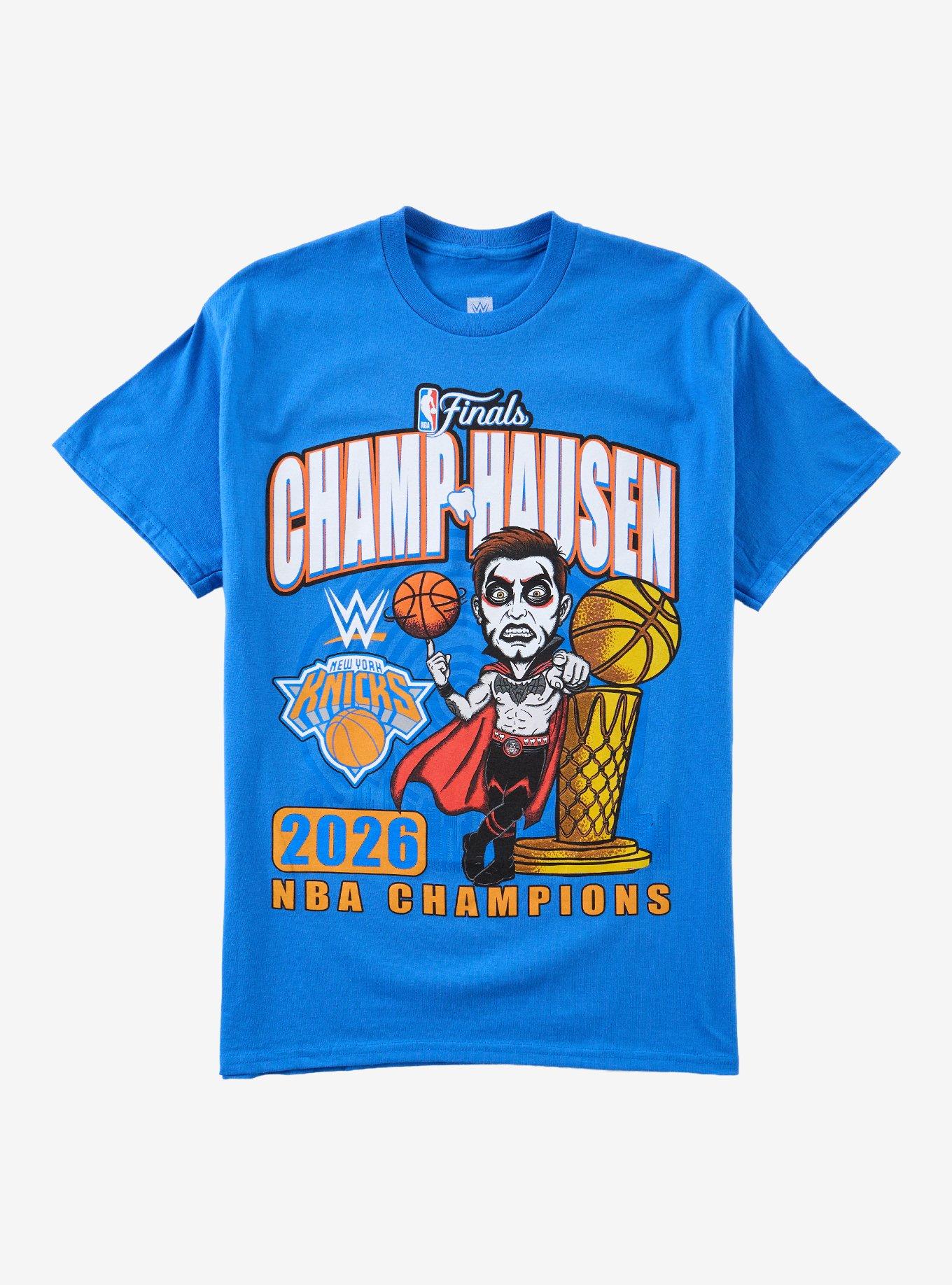 WWE X NBA Danhausen Knicks Championship T-Shirt