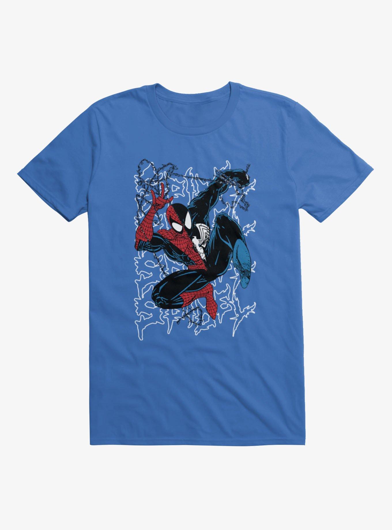 Marvel Retro Half Venom Web Leap T-Shirt