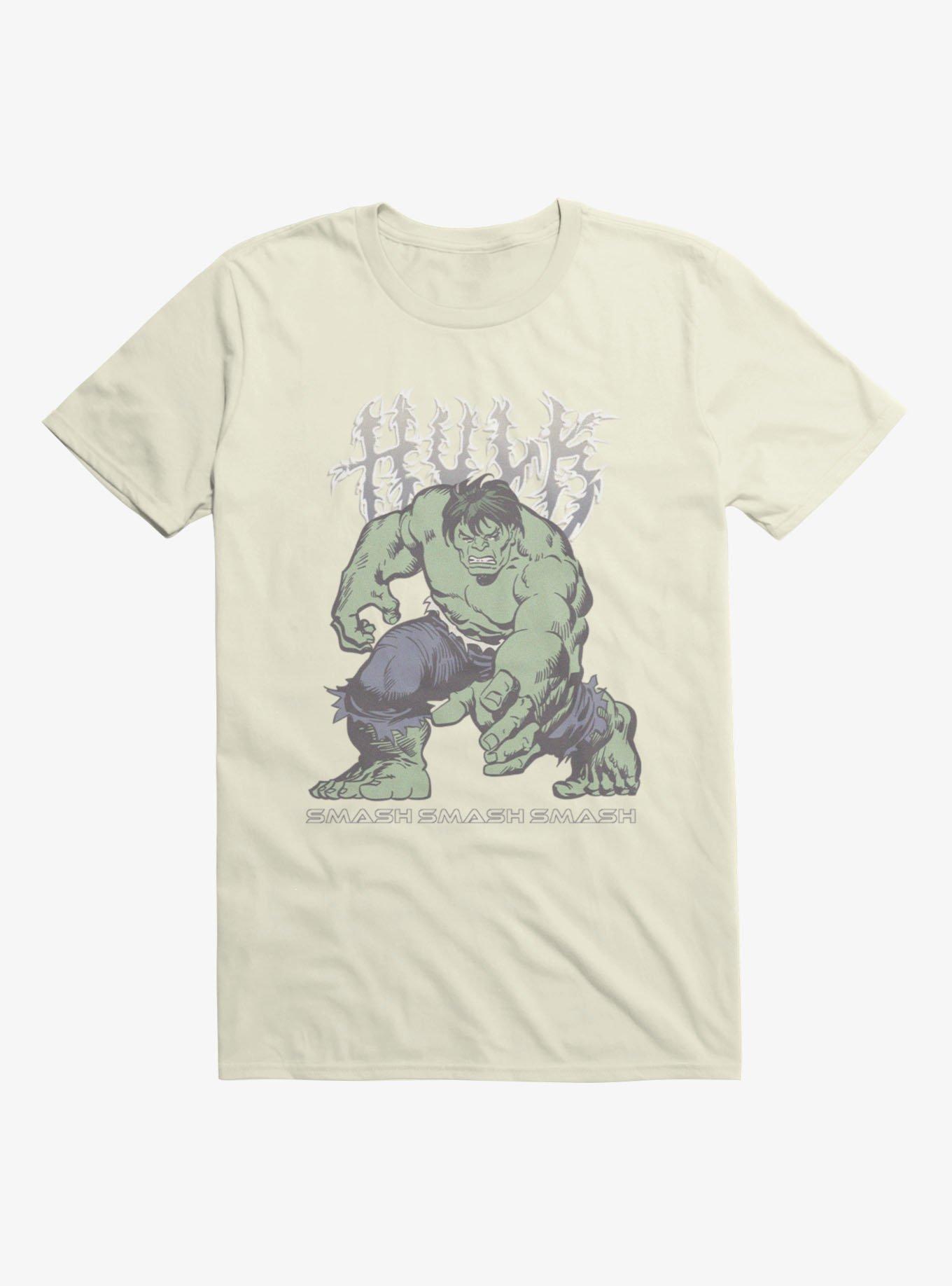 Marvel Metal Classic Hulk Smash Smash Smash T-Shirt, NATURAL, hi-res view 1
