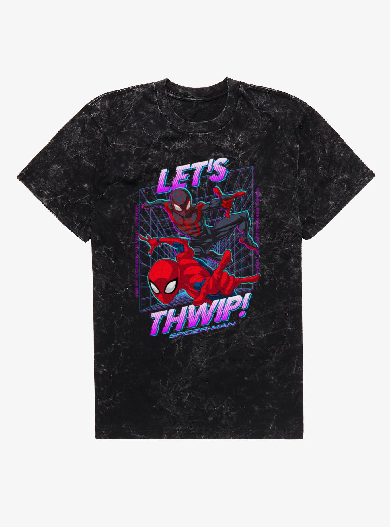 Marvel Spider-Man Let's Thwip! Miles And Peter Mineral Wash T-Shirt