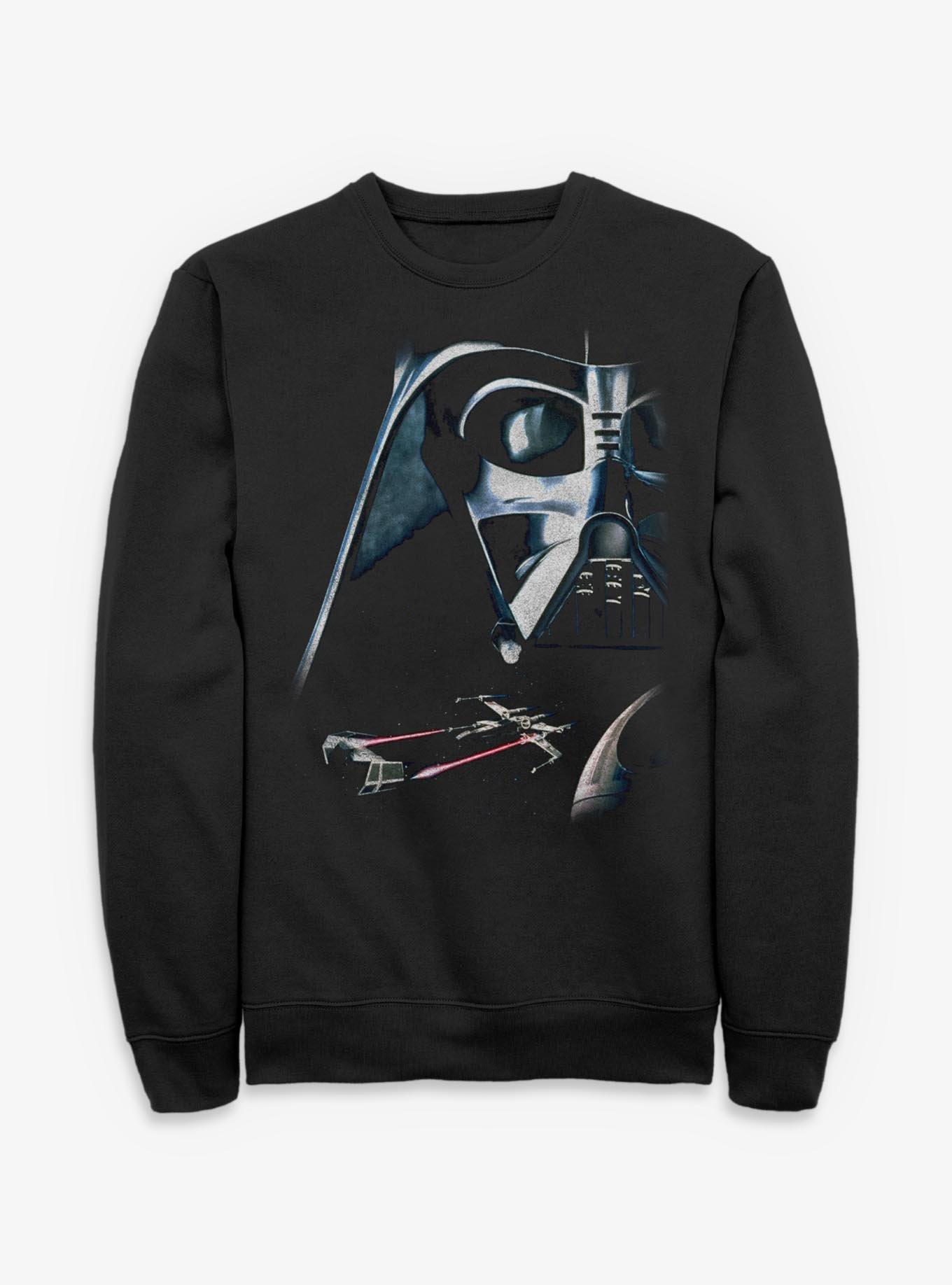 Star Wars Darth Vader Helmet Sweatshirt Hot Topic Exclusive, , hi-res