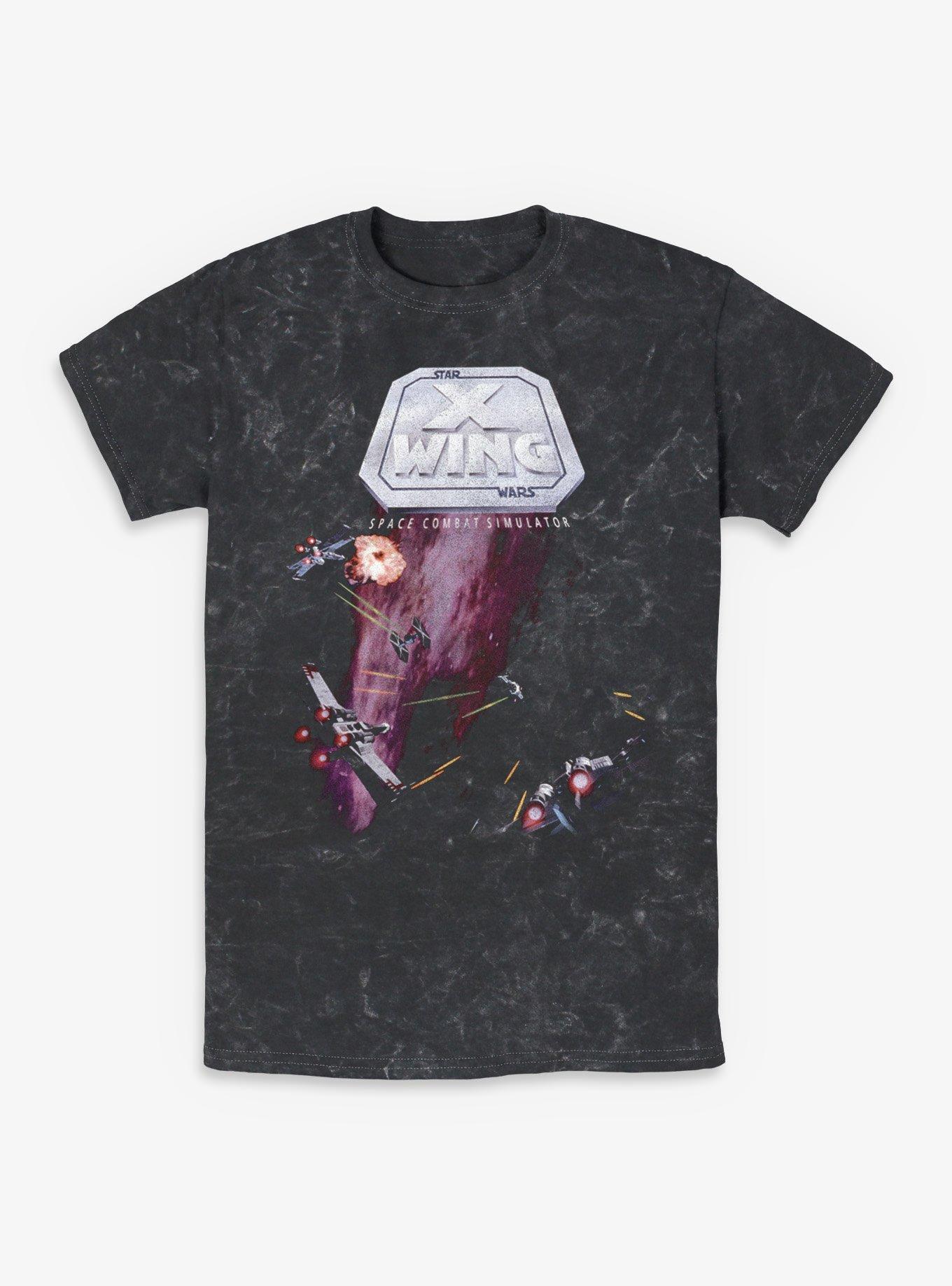 Star Wars Space Combat Simulator X Wing Mineral Wash T-Shirt Hot Topic Exclusive, , hi-res