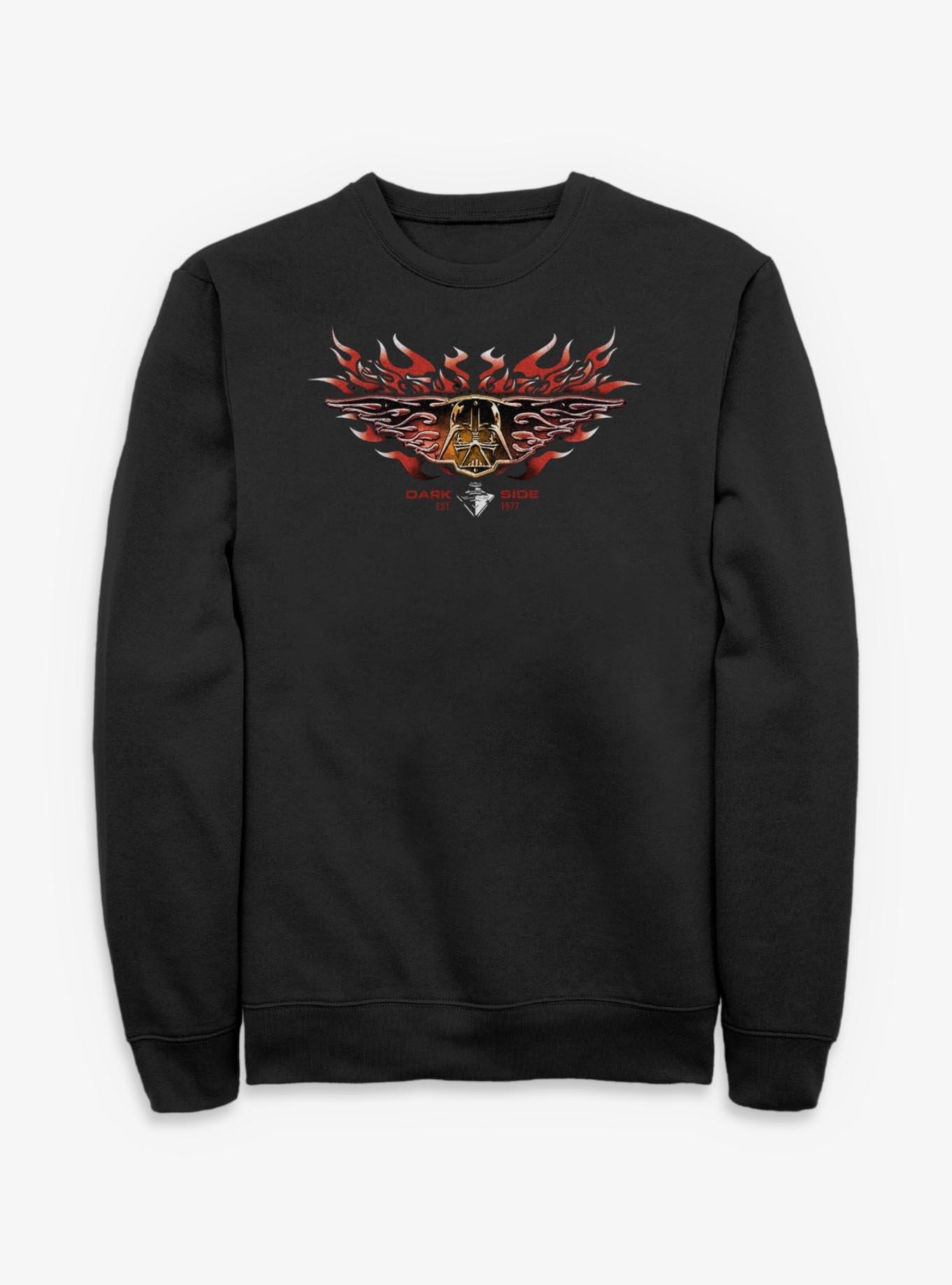 Star Wars Darth Vader Flames Sweatshirt Hot Topic Exclusive, , hi-res