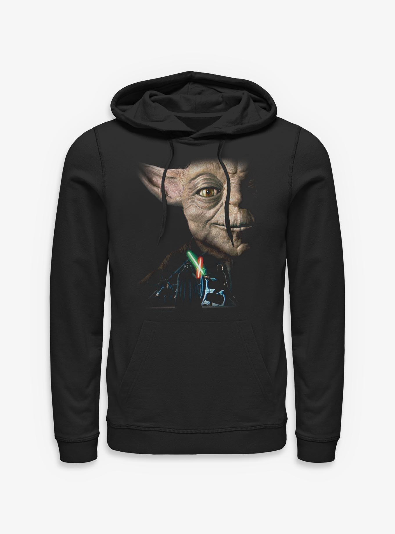 Star Wars Yoda Saber Battle Return of The Jedi Hoodie Hot Topic Exclusive, , hi-res