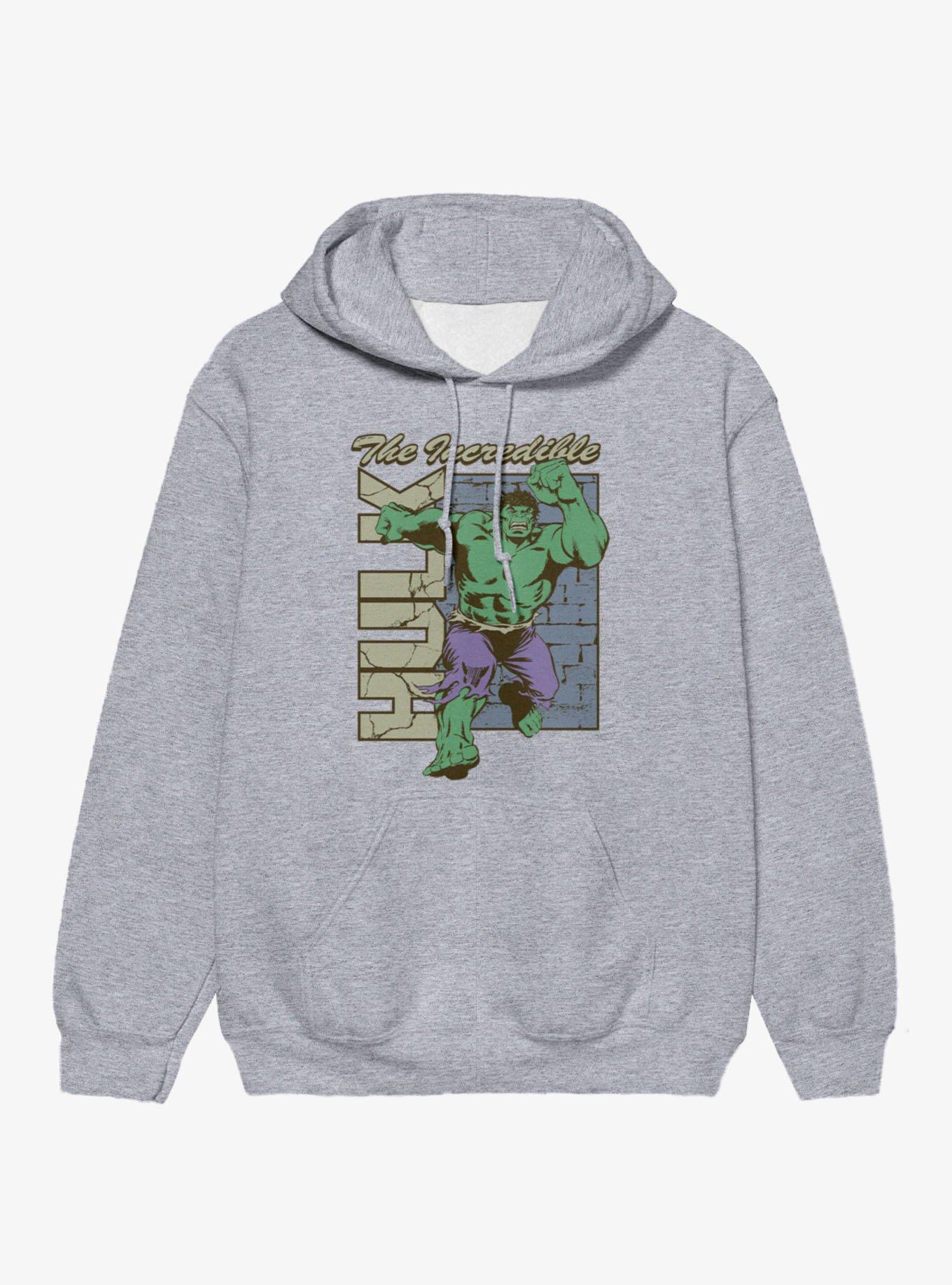 Marvel Retro Incredible Hulk Wall Smash Hoodie, , hi-res
