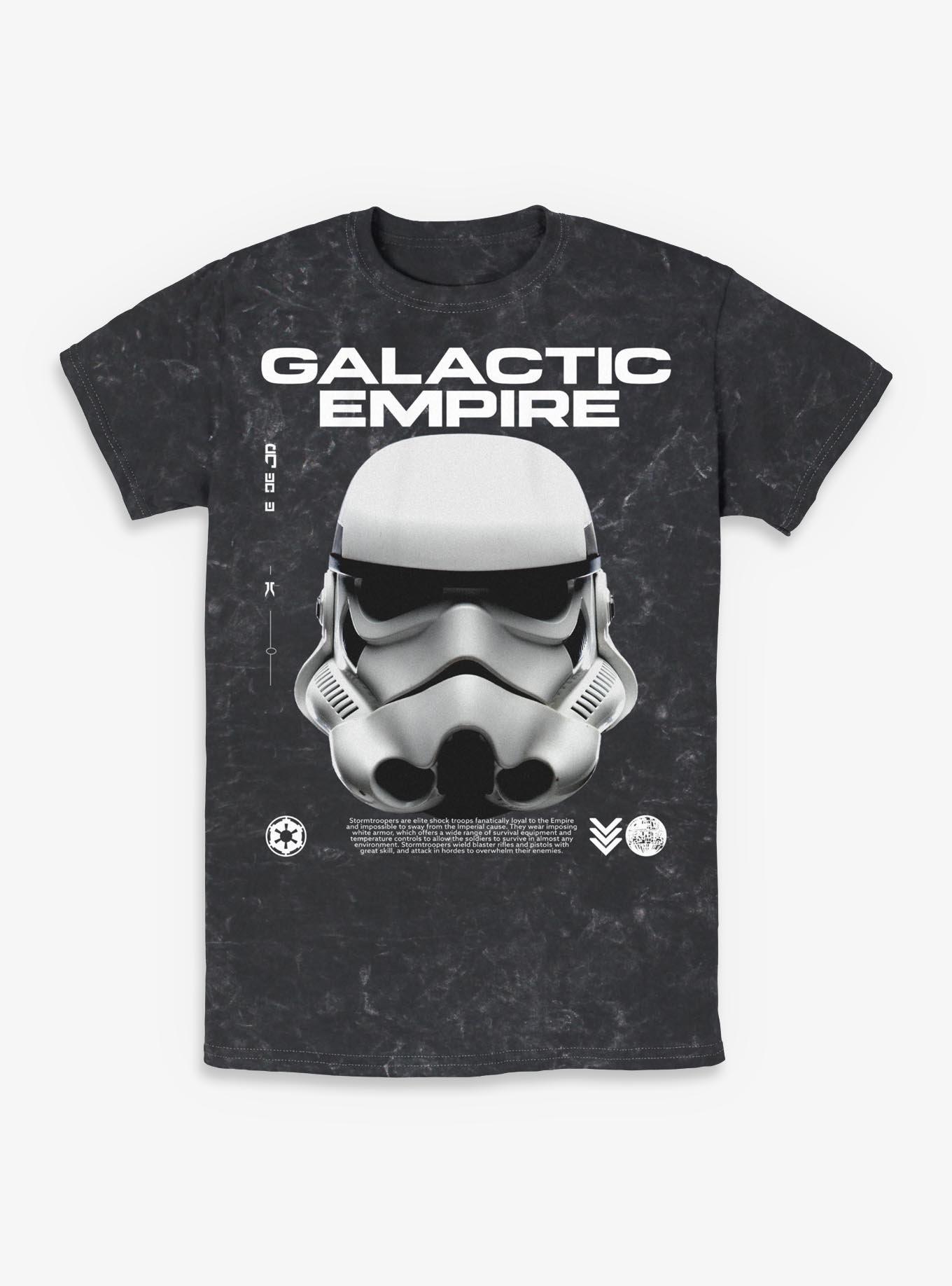 Star Wars Galactic Empire Stormtrooper Helmet Mineral Wash T-Shirt Hot Topic Exclusive, , hi-res