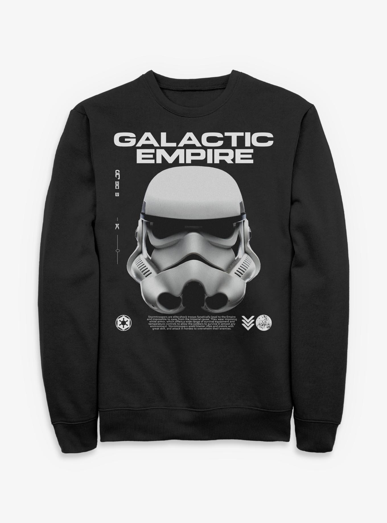 Star Wars Galactic Empire Stormtrooper Helmet Sweatshirt Hot Topic Exclusive, , hi-res