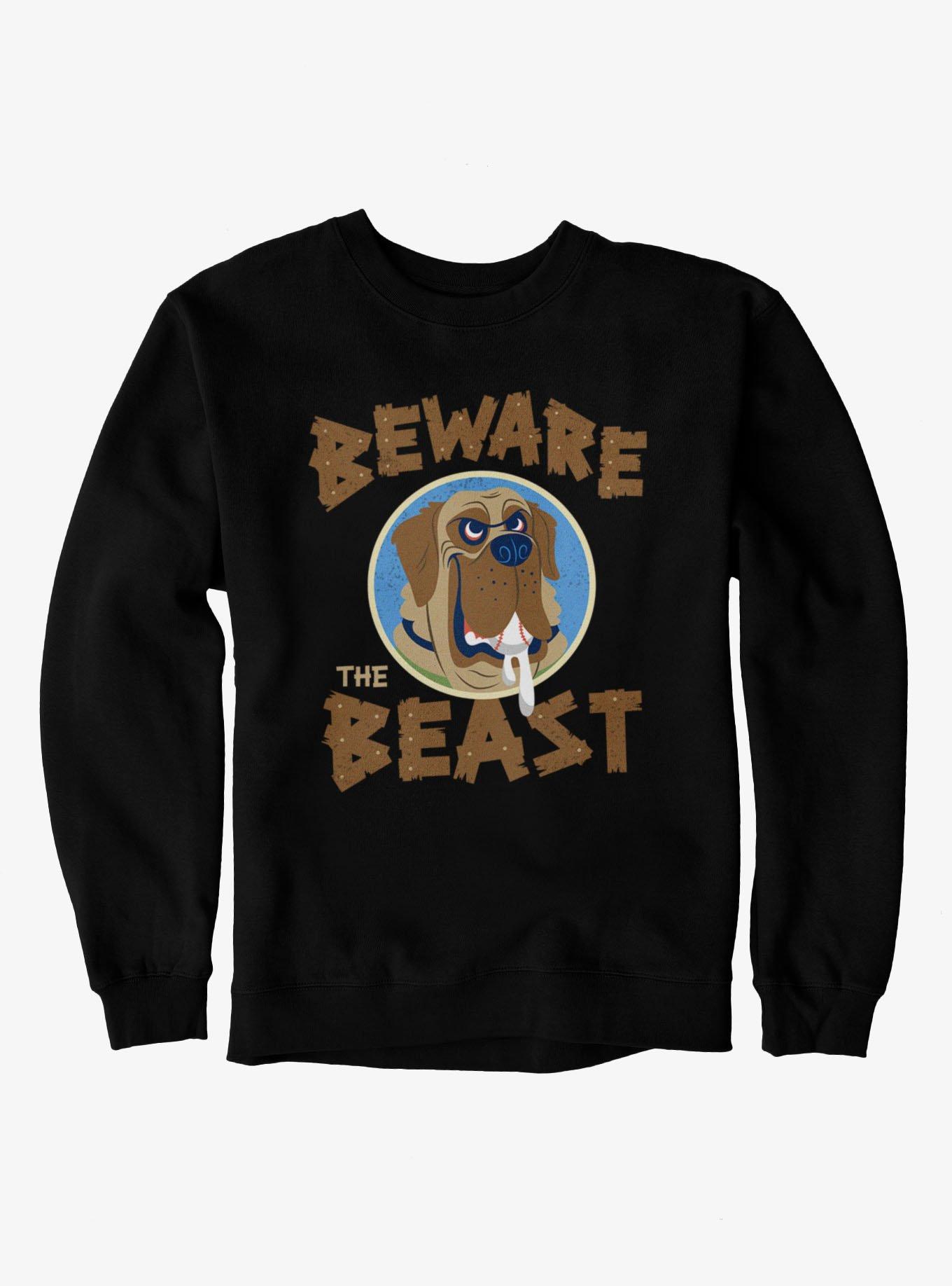 The Sandlot Beware The Beast Drooling Dog Cartoon Sweatshirt, , hi-res