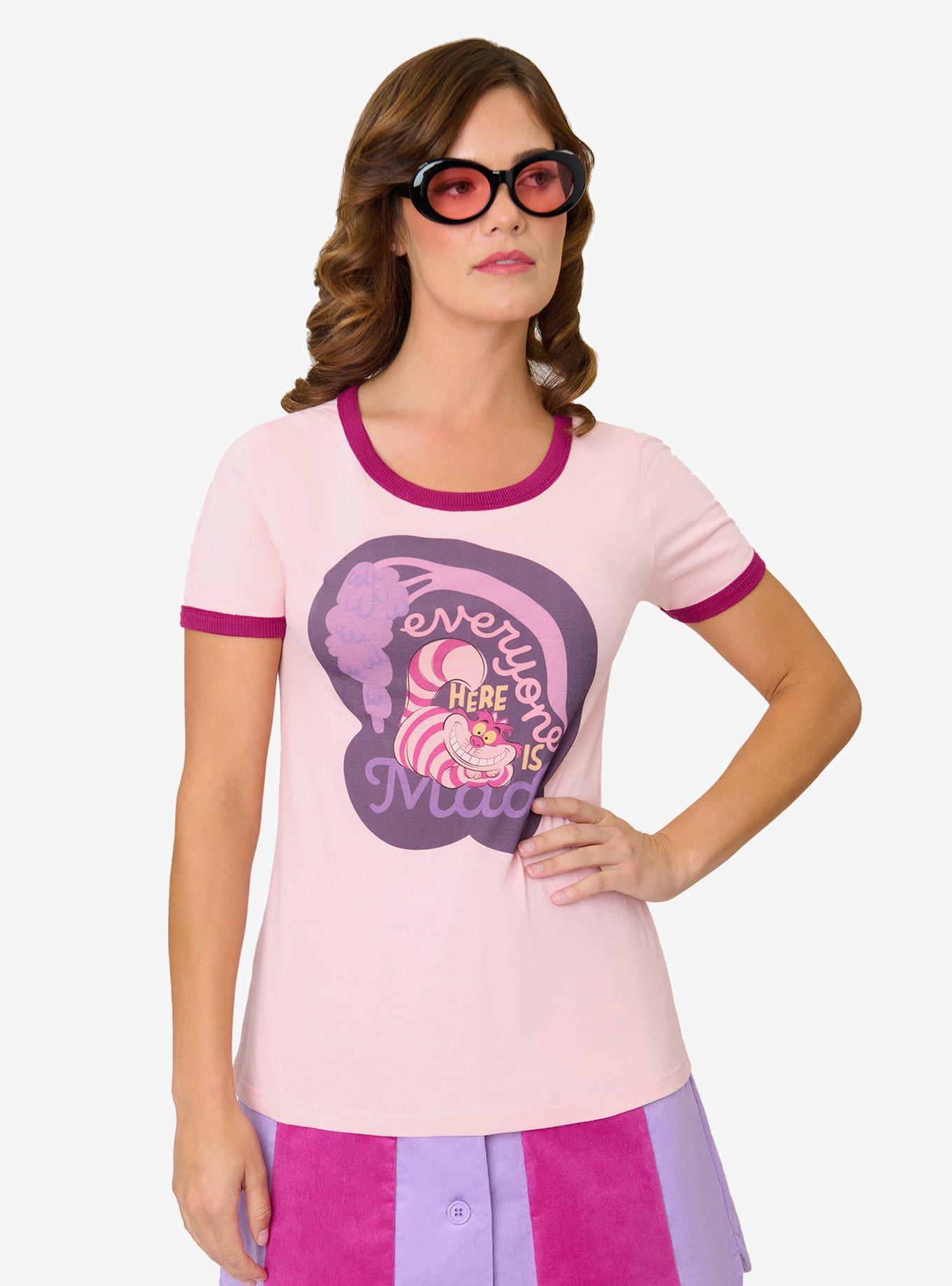 Disney Alice In Wonderland Collection By Unique Vintage Everyone Is Mad Ringer Graphic Tee, , hi-res