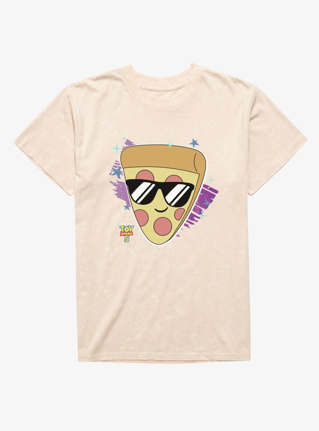 Disney Pixar Toy Story 5 Pizza With Sunglasses Pepperoni Explosion Mineral Wash T-Shirt, , hi-res