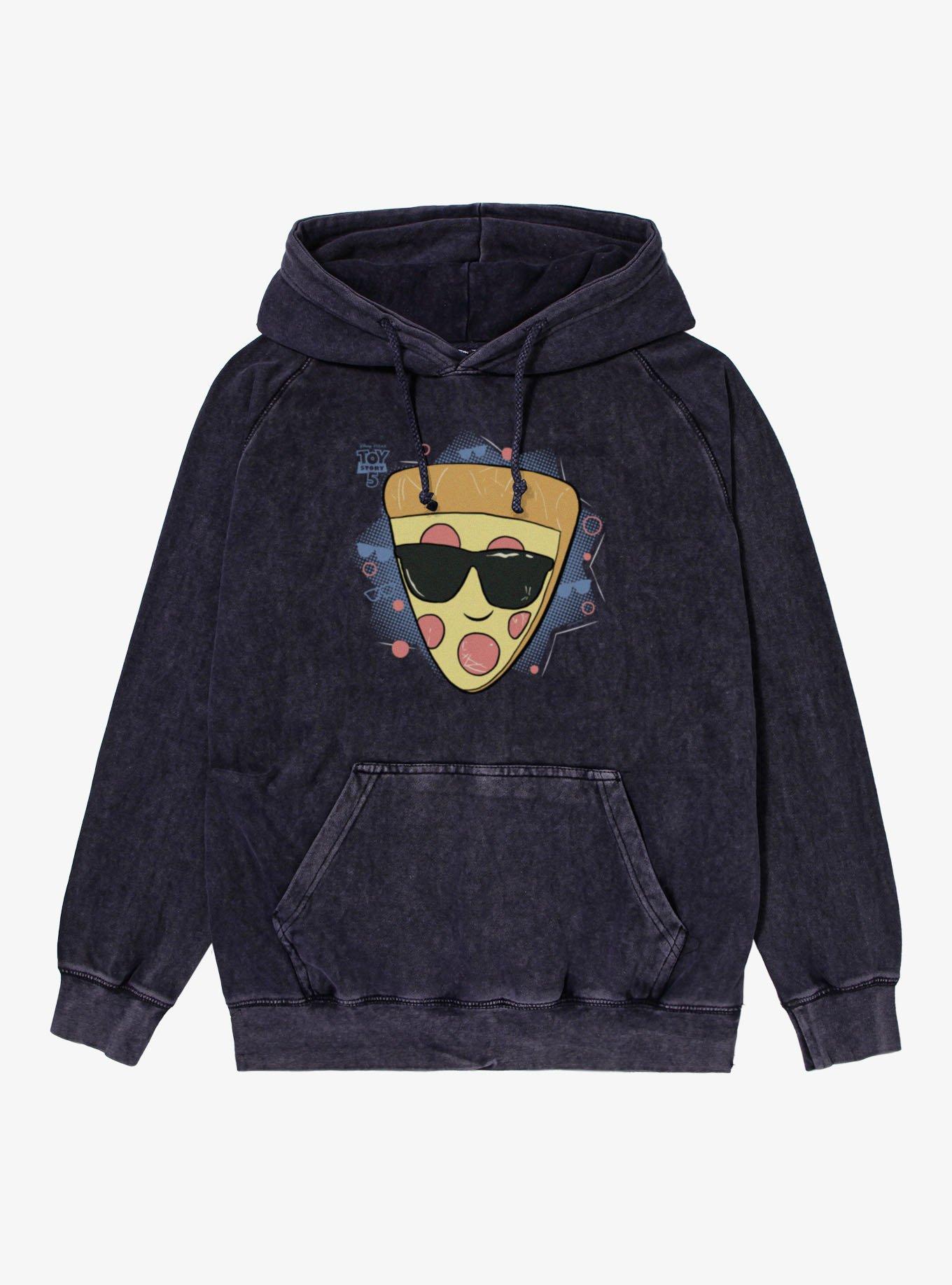 Disney Pixar Toy Story 5 Pizza With Sunglasses Star Icon Vintage Mineral Washed Hoodie, , hi-res