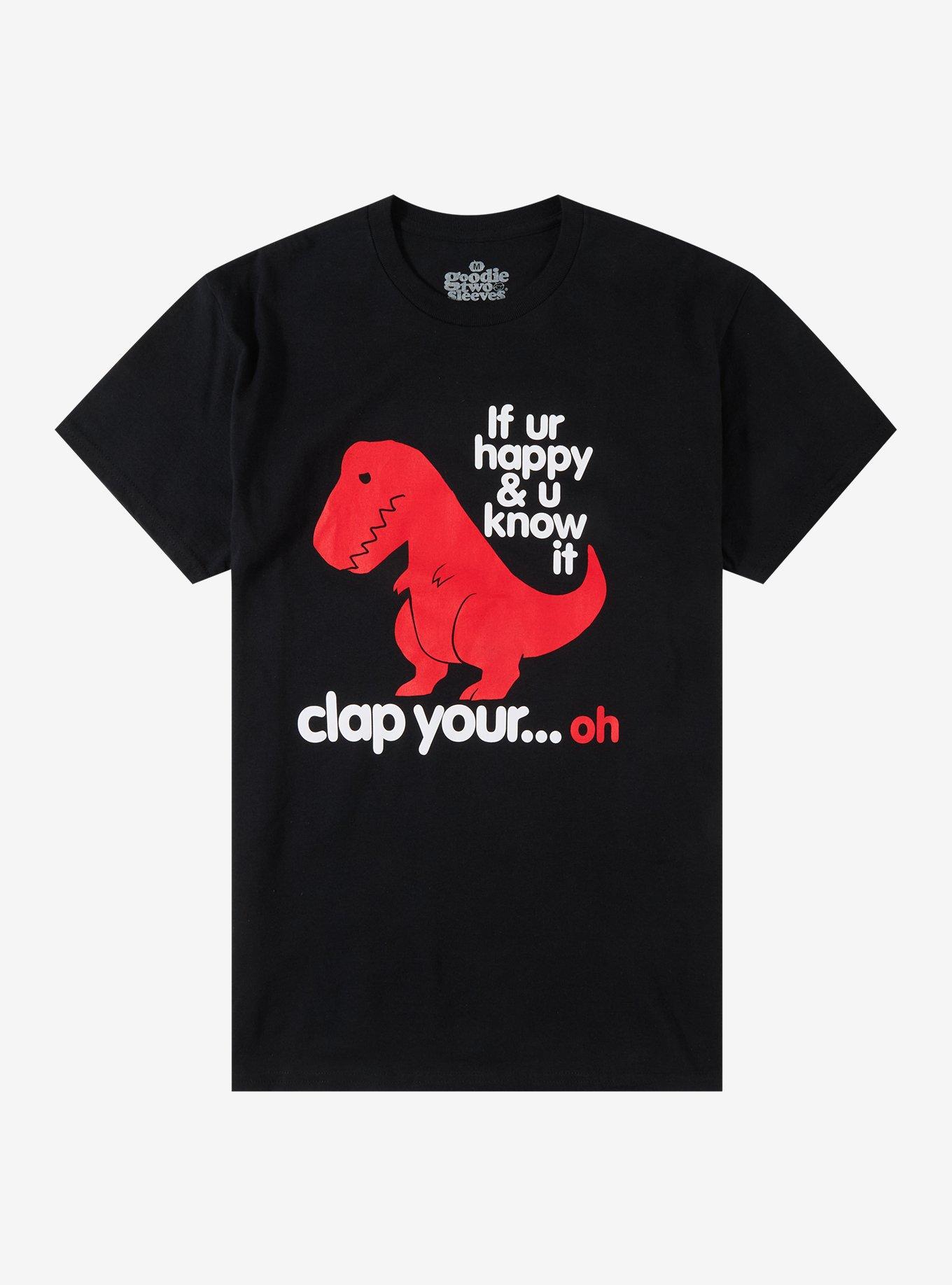 Dinosaur Clap T-Shirt By Goodie Two Sleeves