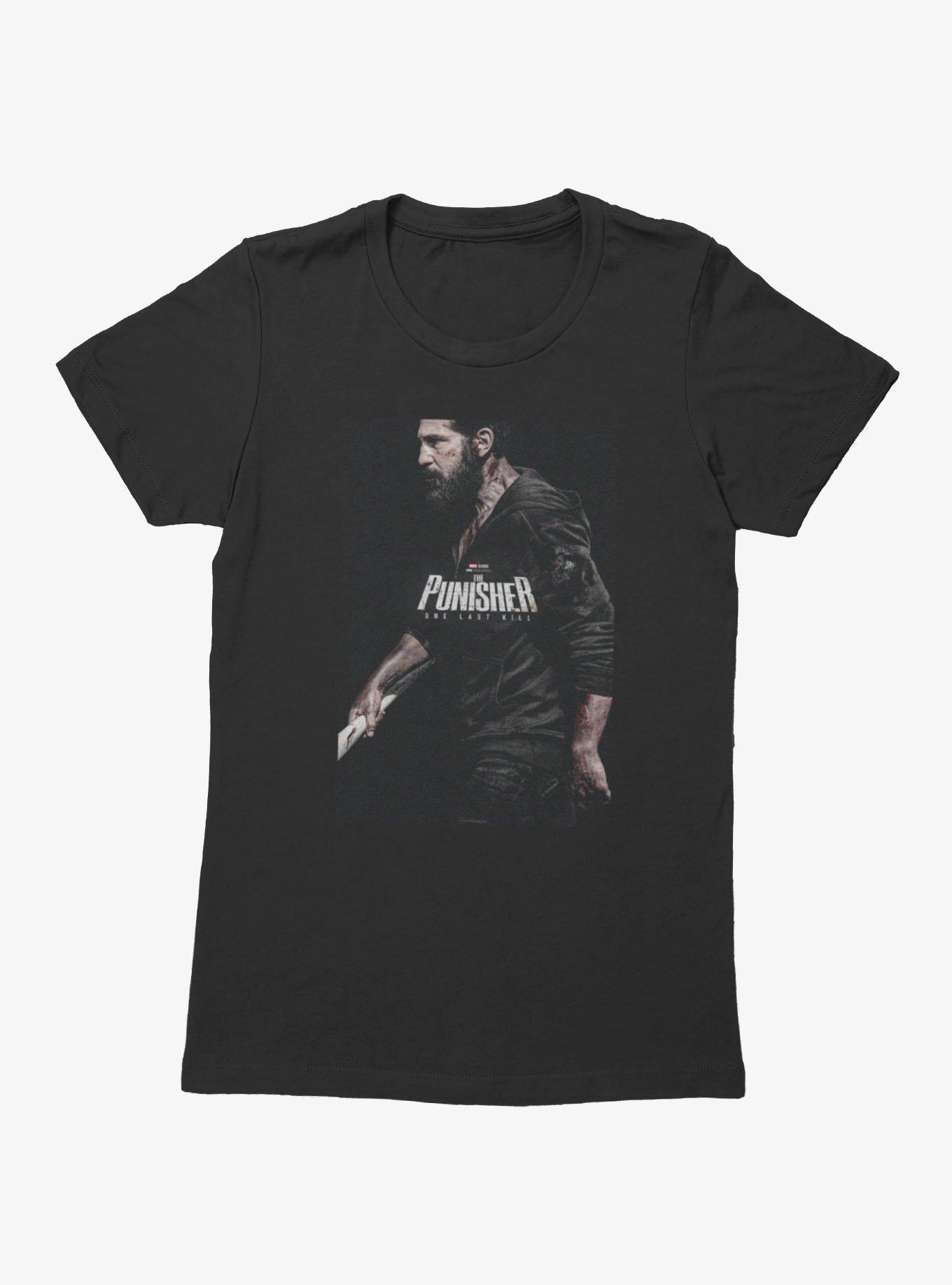 Marvel Punisher Special Poster Presentation Womens T-Shirt, BLACK, hi-res view 1