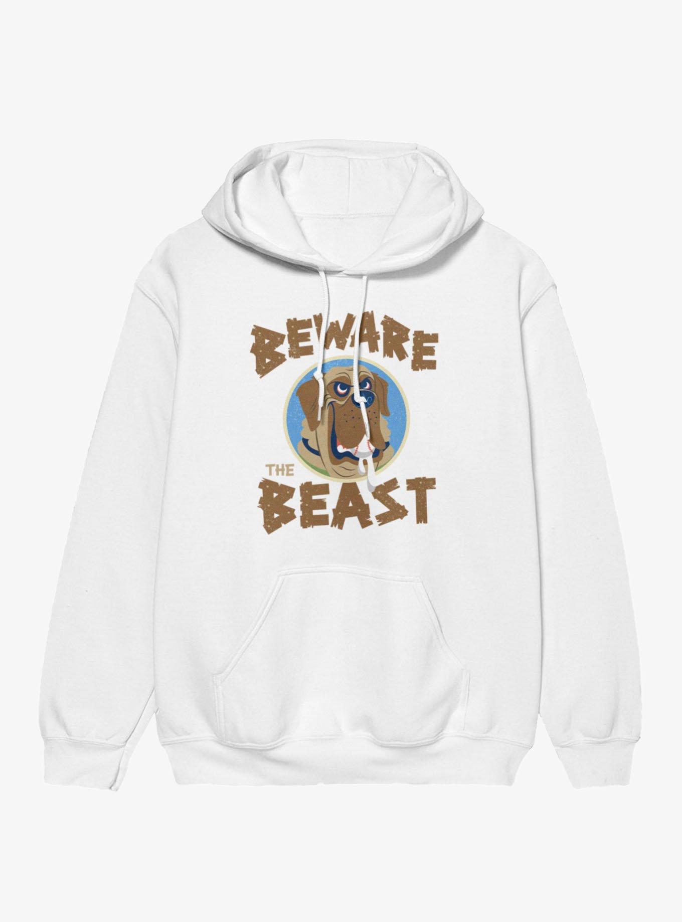 The Sandlot Beware The Beast Drooling Dog Cartoon Mens Hoodie, , hi-res