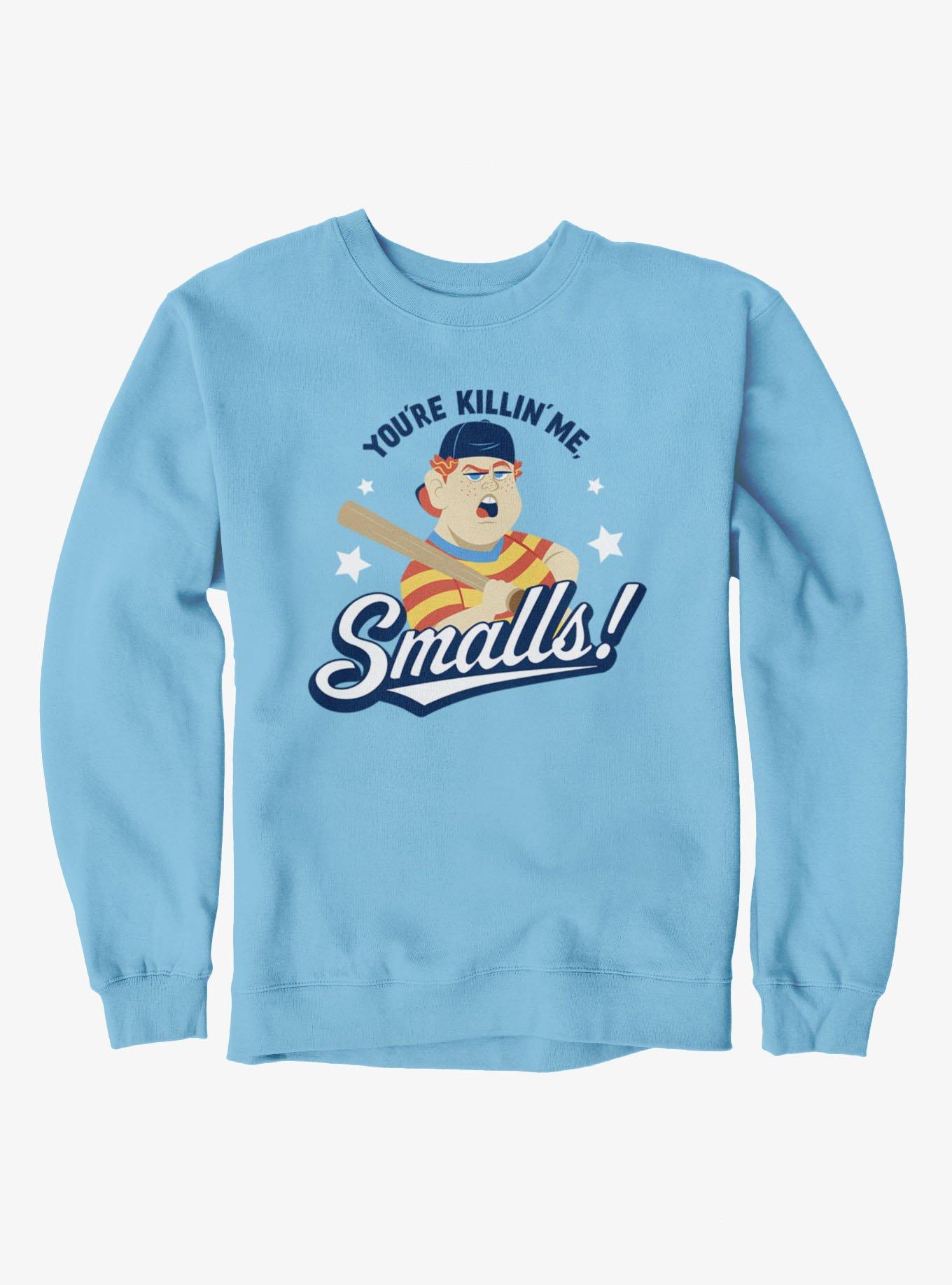 The Sandlot Killin Me Smalls Cartoon Batter Mens Sweatshirt, LIGHT BLUE, hi-res view 1