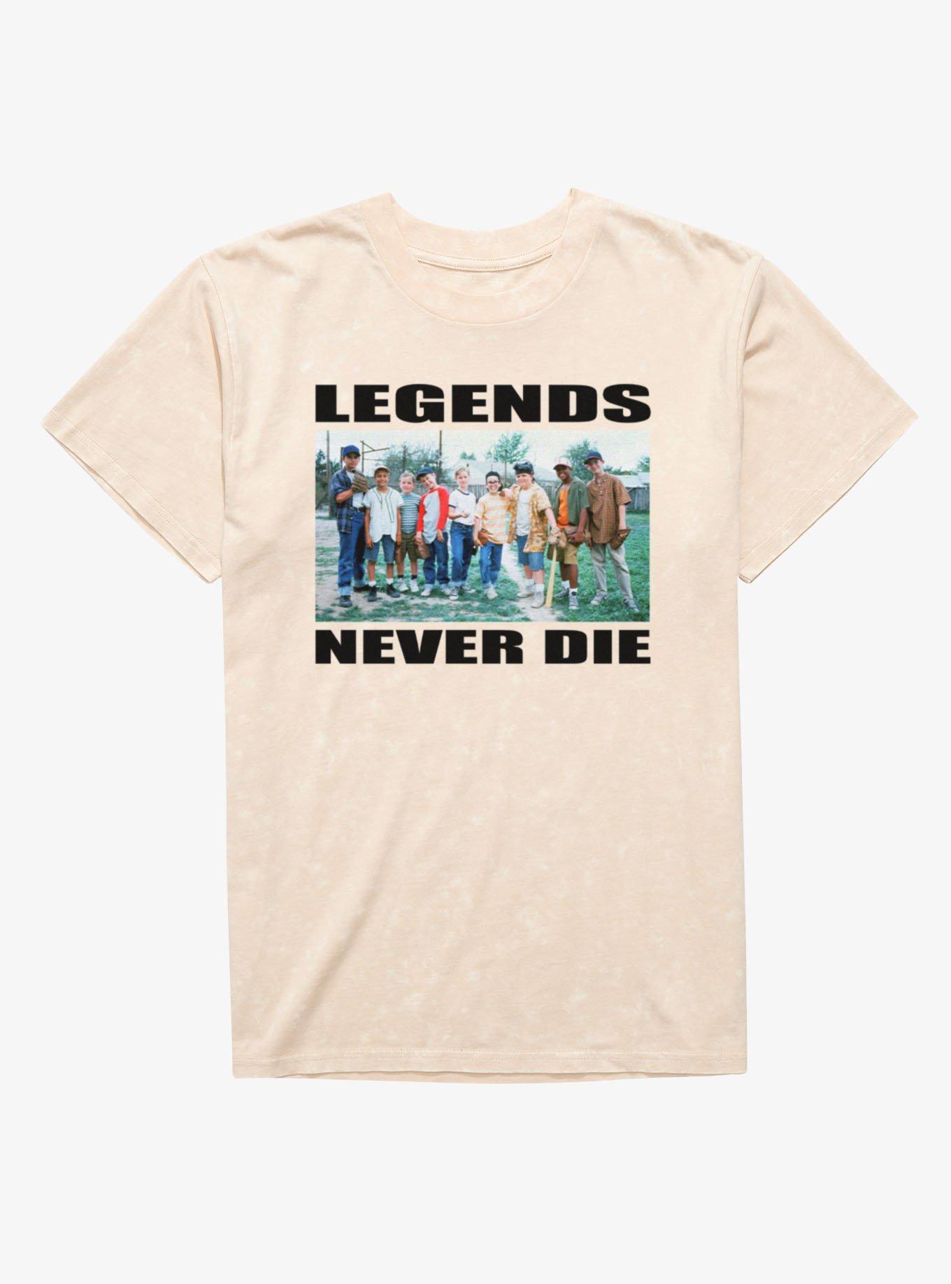 The Sandlot Legends Never Dies Team Photo Mens Mineral Wash T-Shirt, NATURAL MINERAL WASH, hi-res view 1