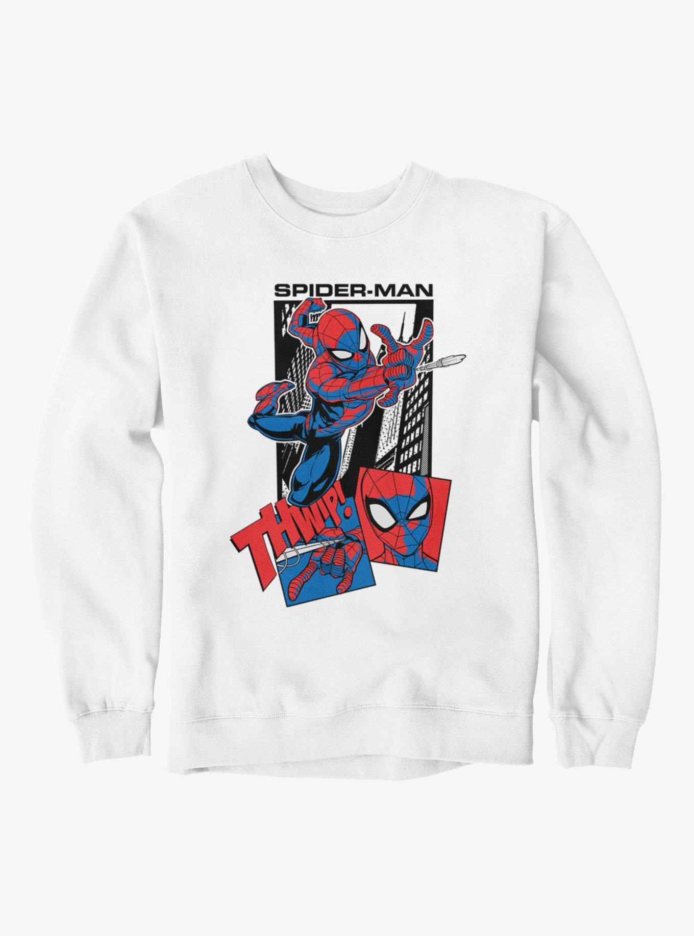Marvel Spider-Man Thwip Through The City Panel Sweatshirt, , hi-res
