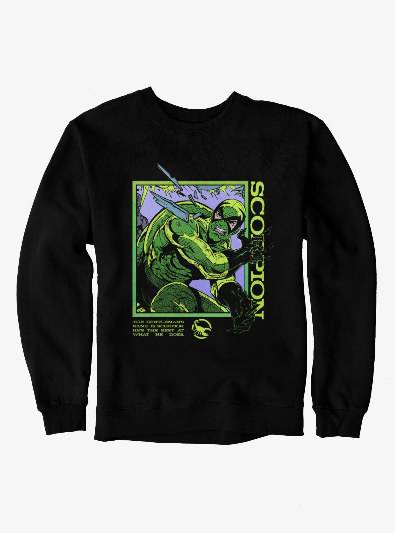 Marvel Spider-Man The Gentleman's Name Is Scorpion Sweatshirt, BLACK, hi-res view 1