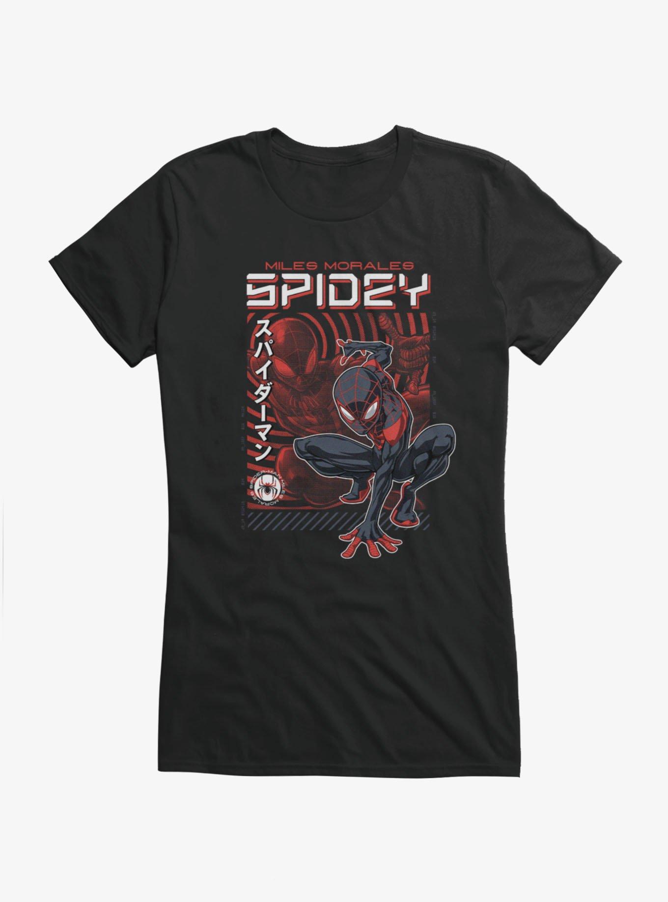 Marvel Spider-Man Miles Morales Spidey Crouch Girls T-Shirt
