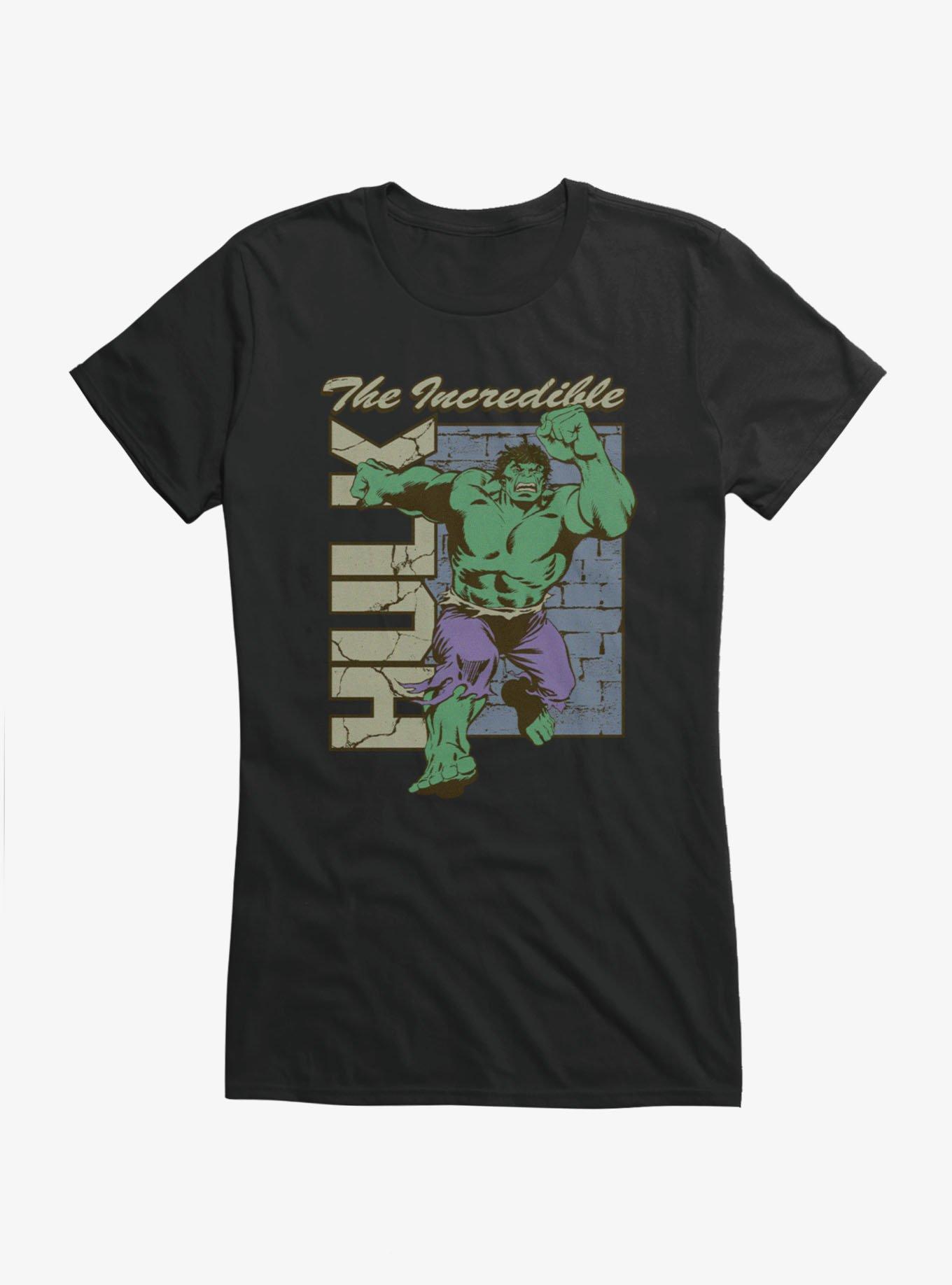 Marvel Retro Incredible Hulk Wall Smash Girls T-Shirt, , hi-res