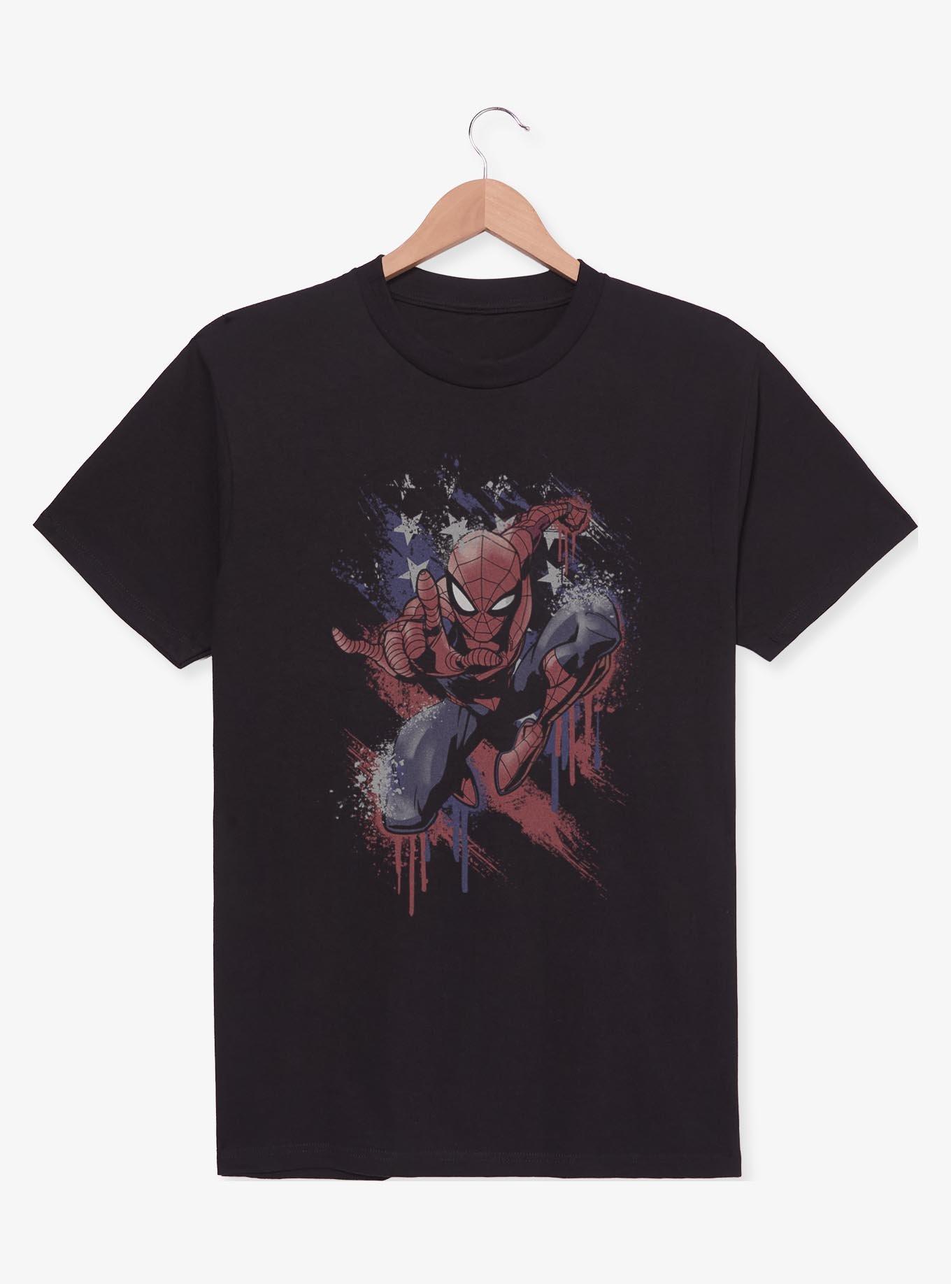 Marvel Spider Man Americana Splatter T-Shirt