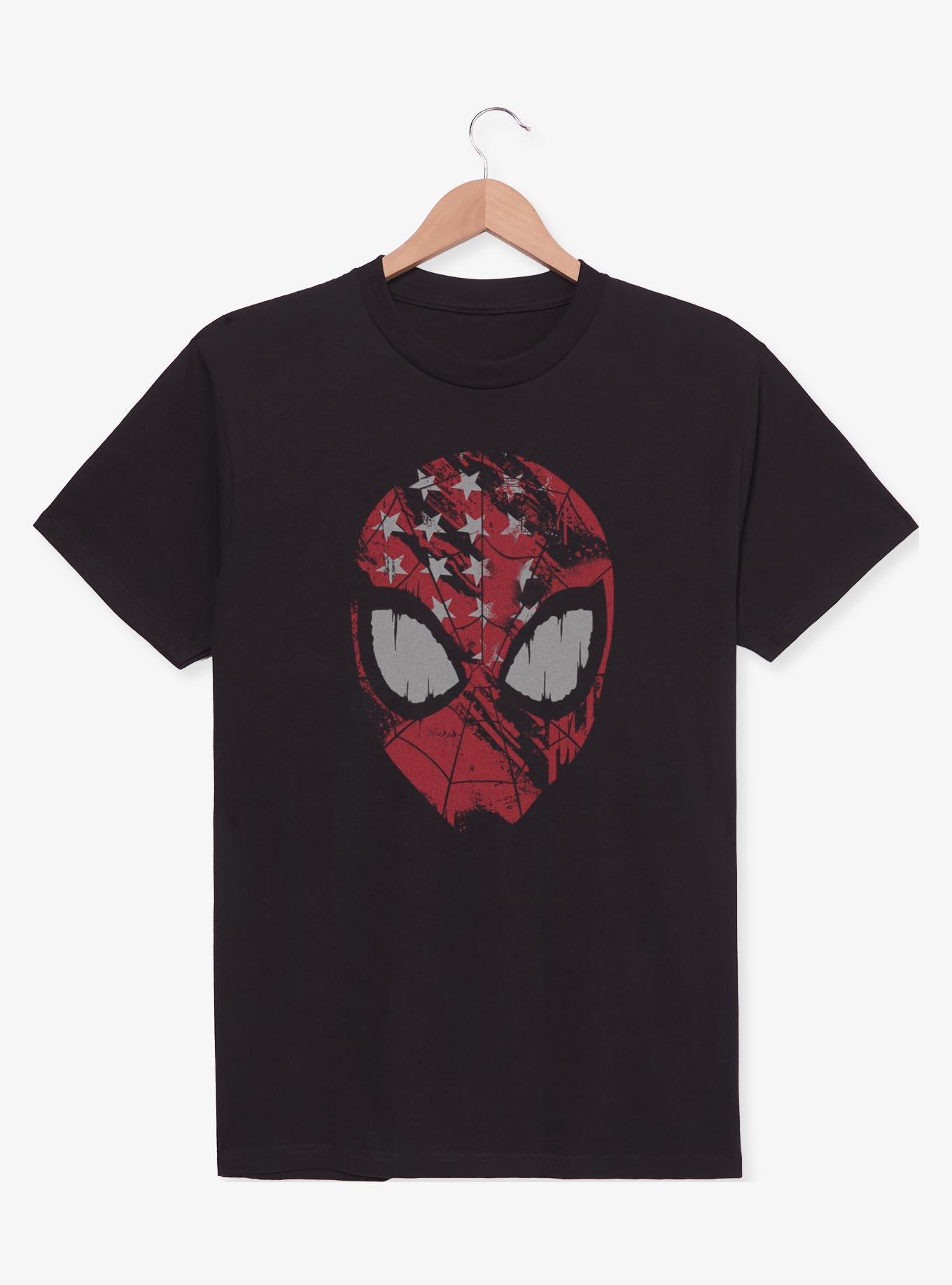 Marvel Spider Man American Flag Spidey Head T-Shirt, , hi-res