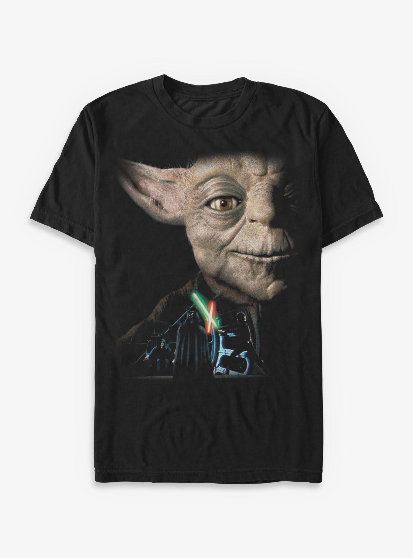 Star Wars Yoda Saber Battle Return of The Jedi T-Shirt Hot Topic Exclusive, , hi-res