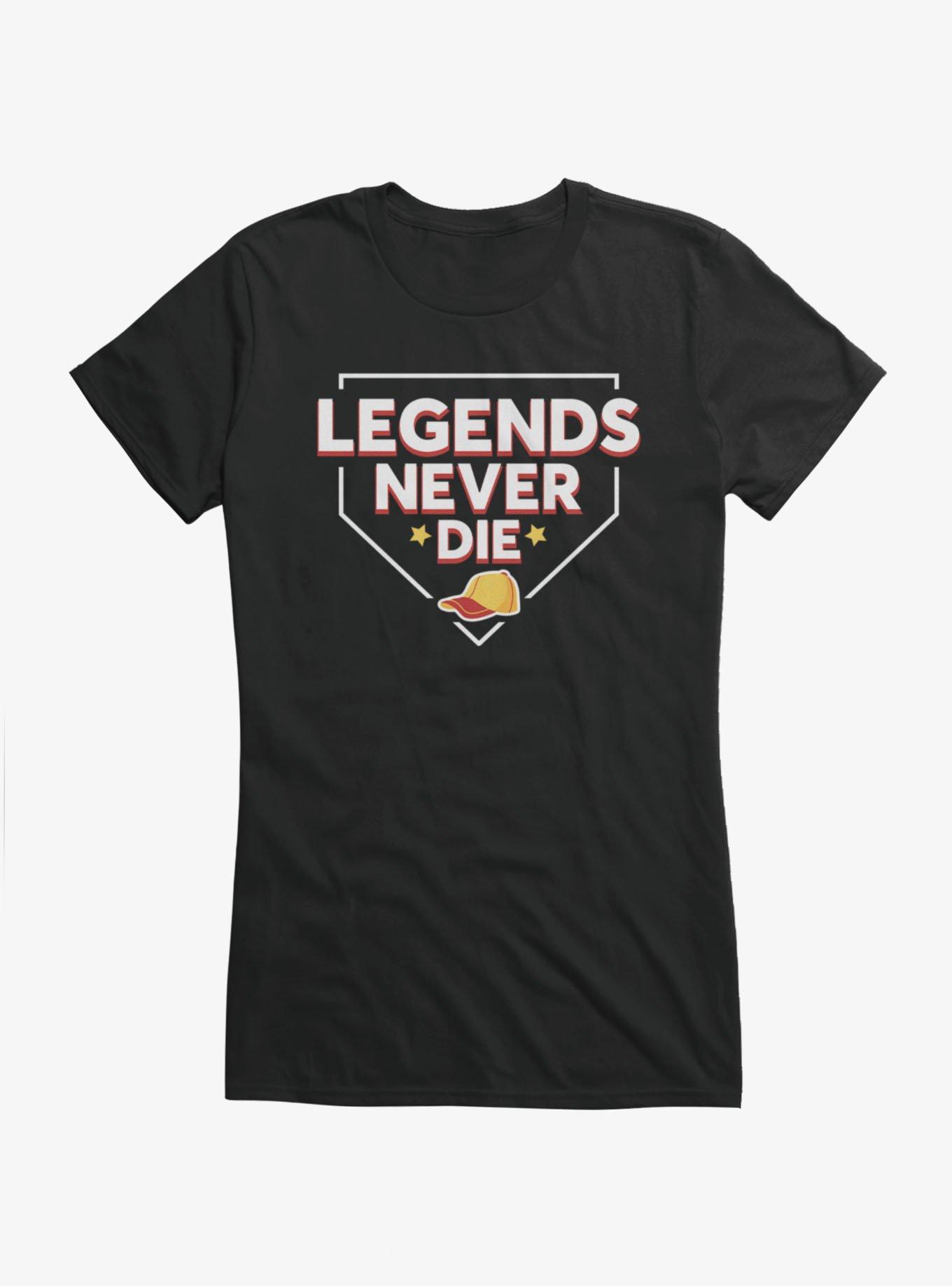 The Sandlot Legends Never Dies Home Plate Outline Girls T-Shirt, , hi-res
