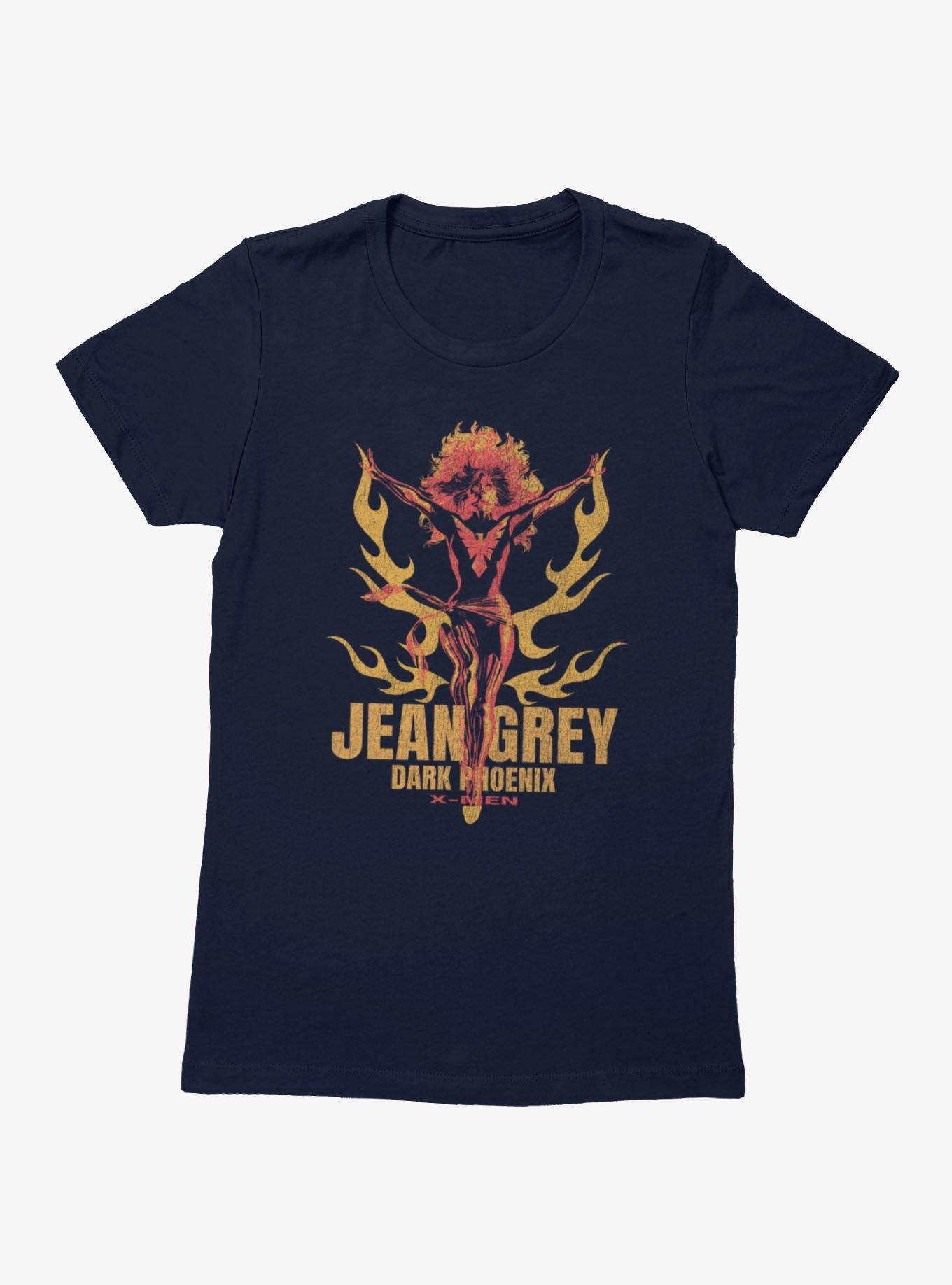 Marvel X-Men Jean Grey Dark Phoenix Orange And Red Flames Womens T-Shirt, , hi-res