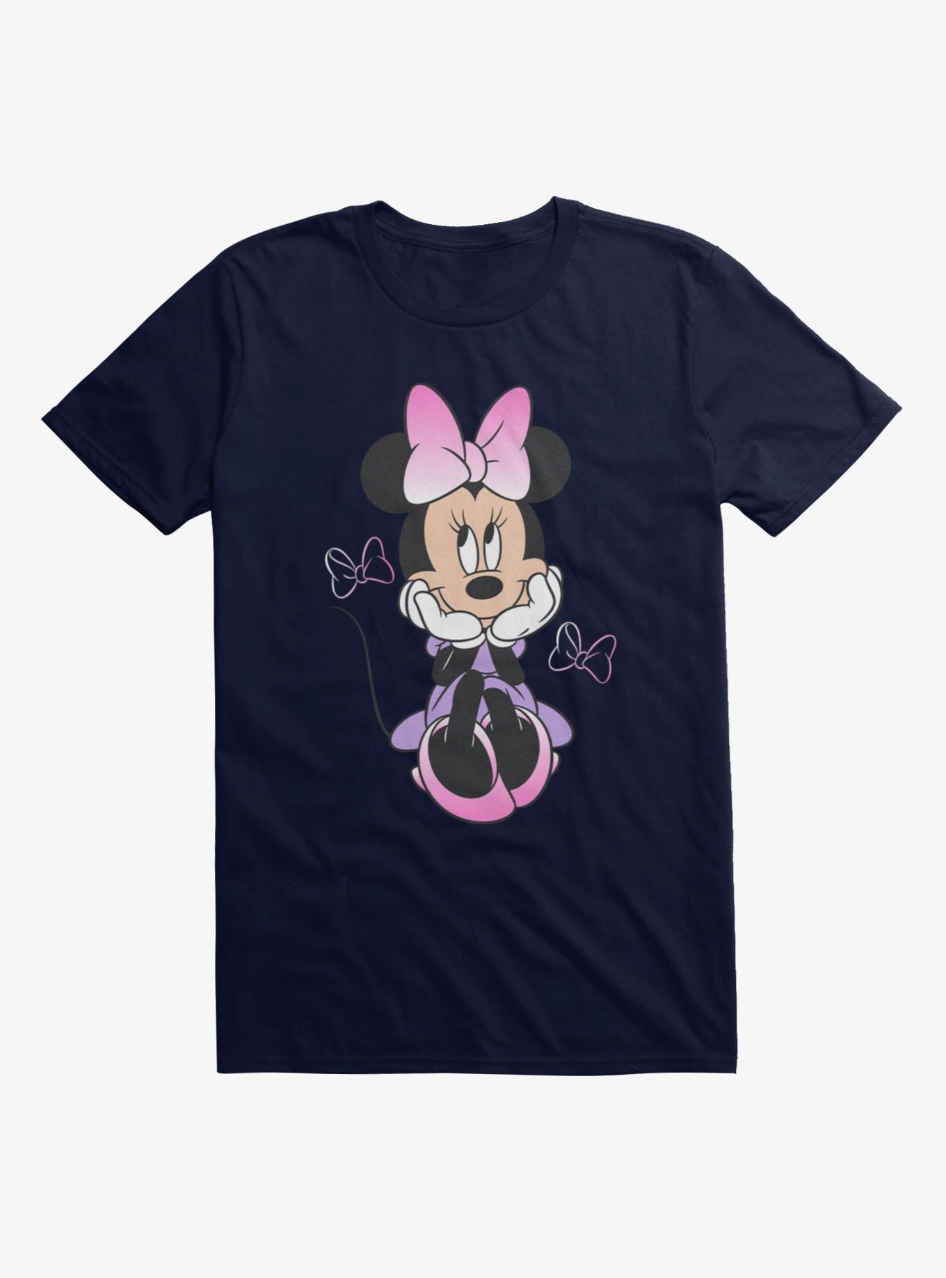 Disney Minnie Mouse Sitting Bow Gradients T-Shirt, , hi-res