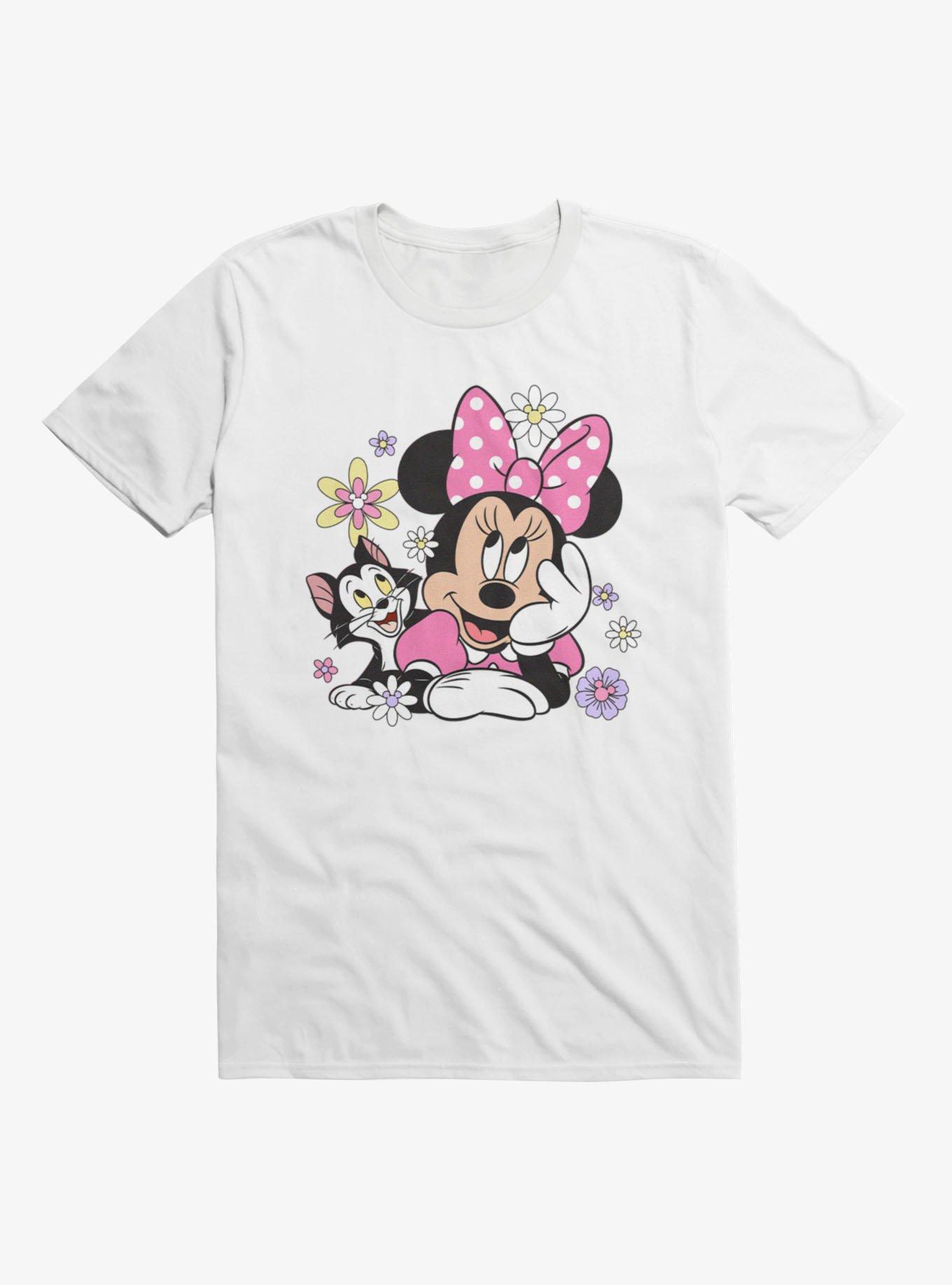 Disney Minnie Mouse Cat Flowers T-Shirt, , hi-res