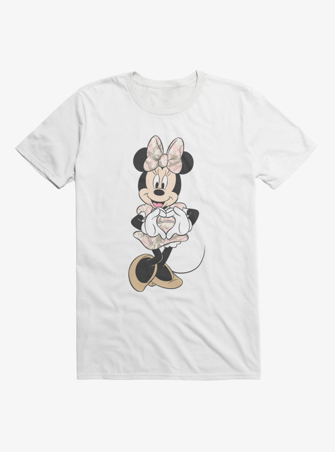 Disney Minnie Mouse Heart Hands Pink Camo Dress T-Shirt, , hi-res