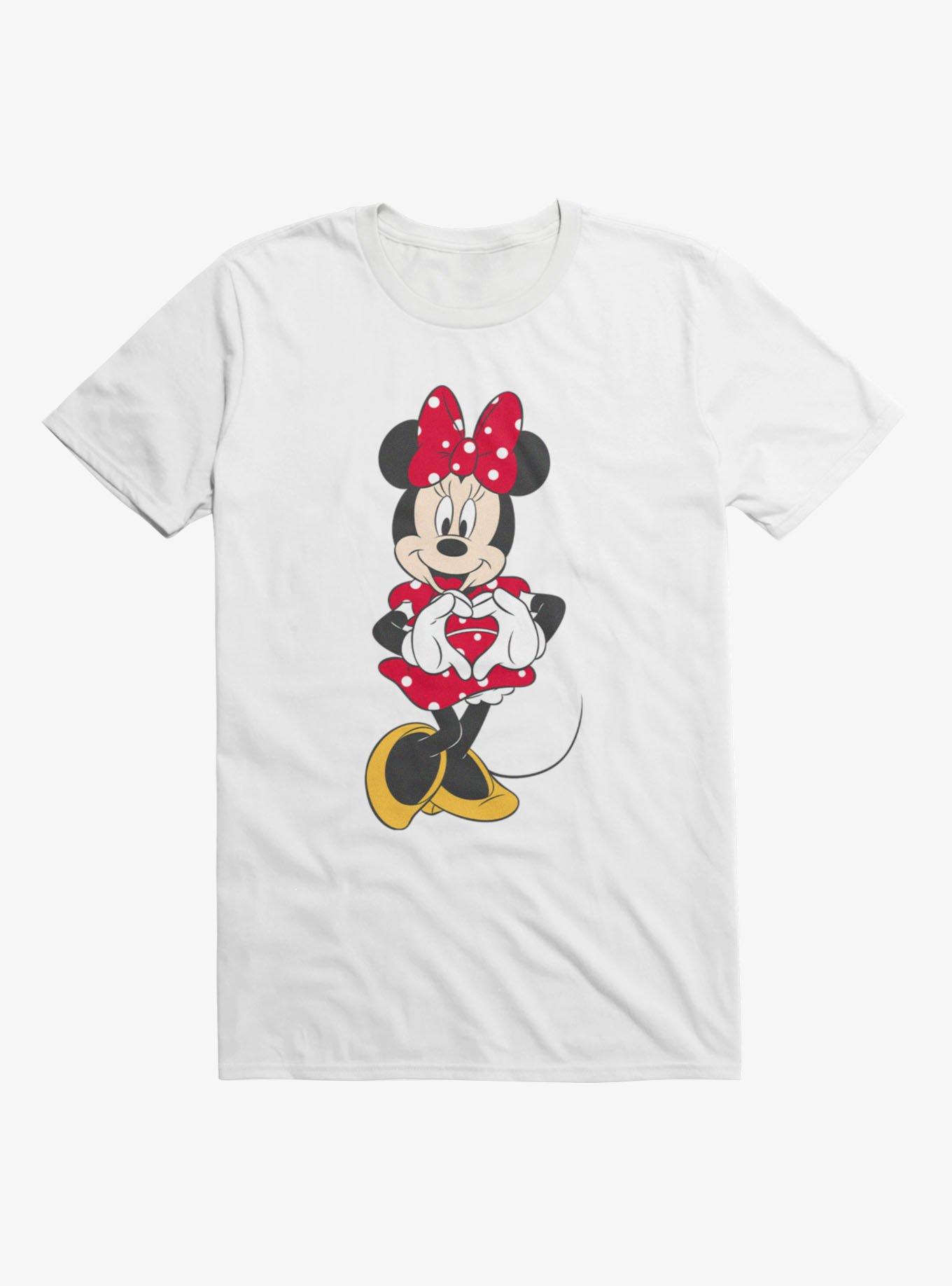 Disney Minnie Mouse Heart Hands Polka Dot Dress T-Shirt, , hi-res