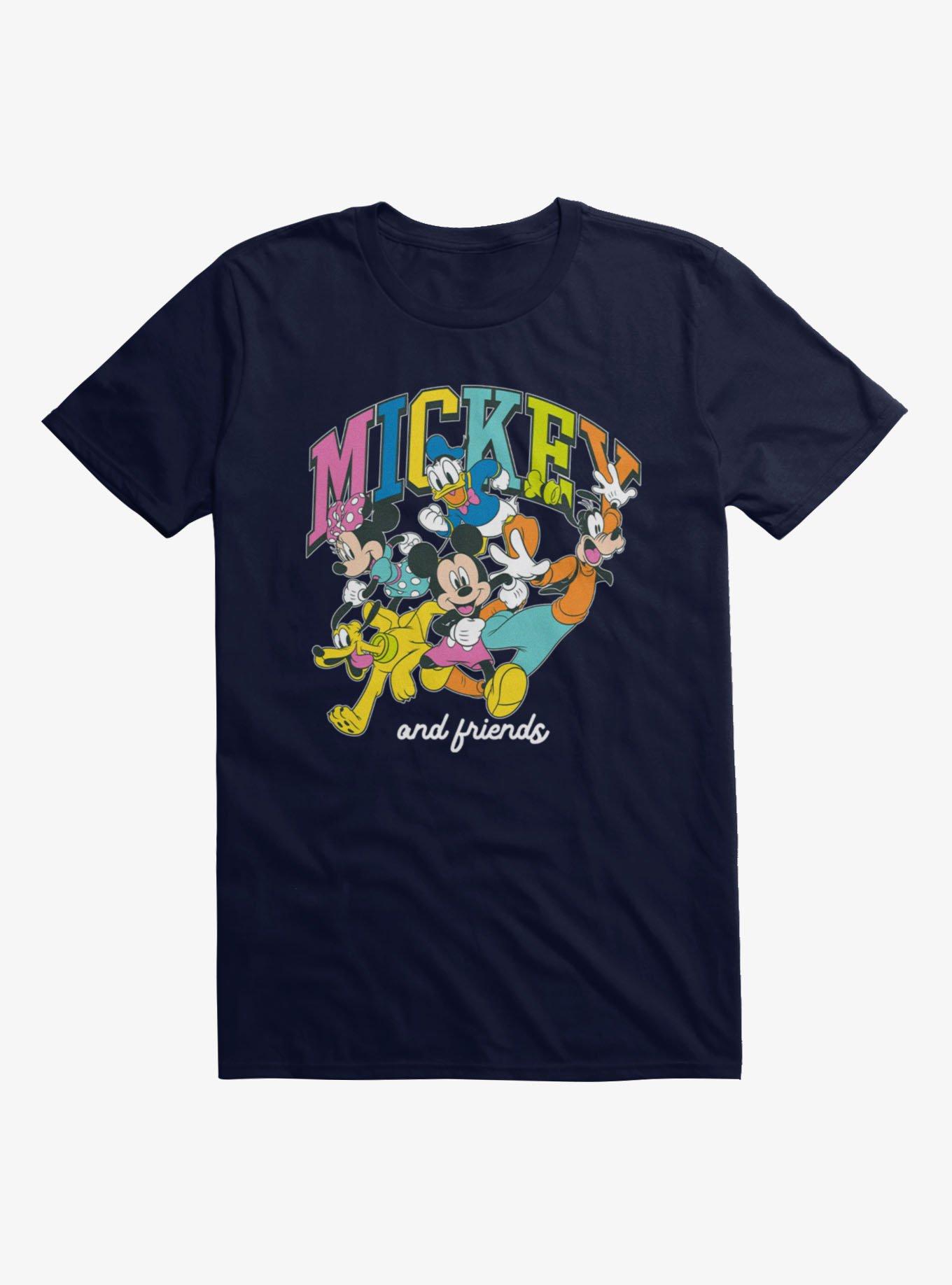 Disney Mickey Mouse Arched Running Group T-Shirt, , hi-res