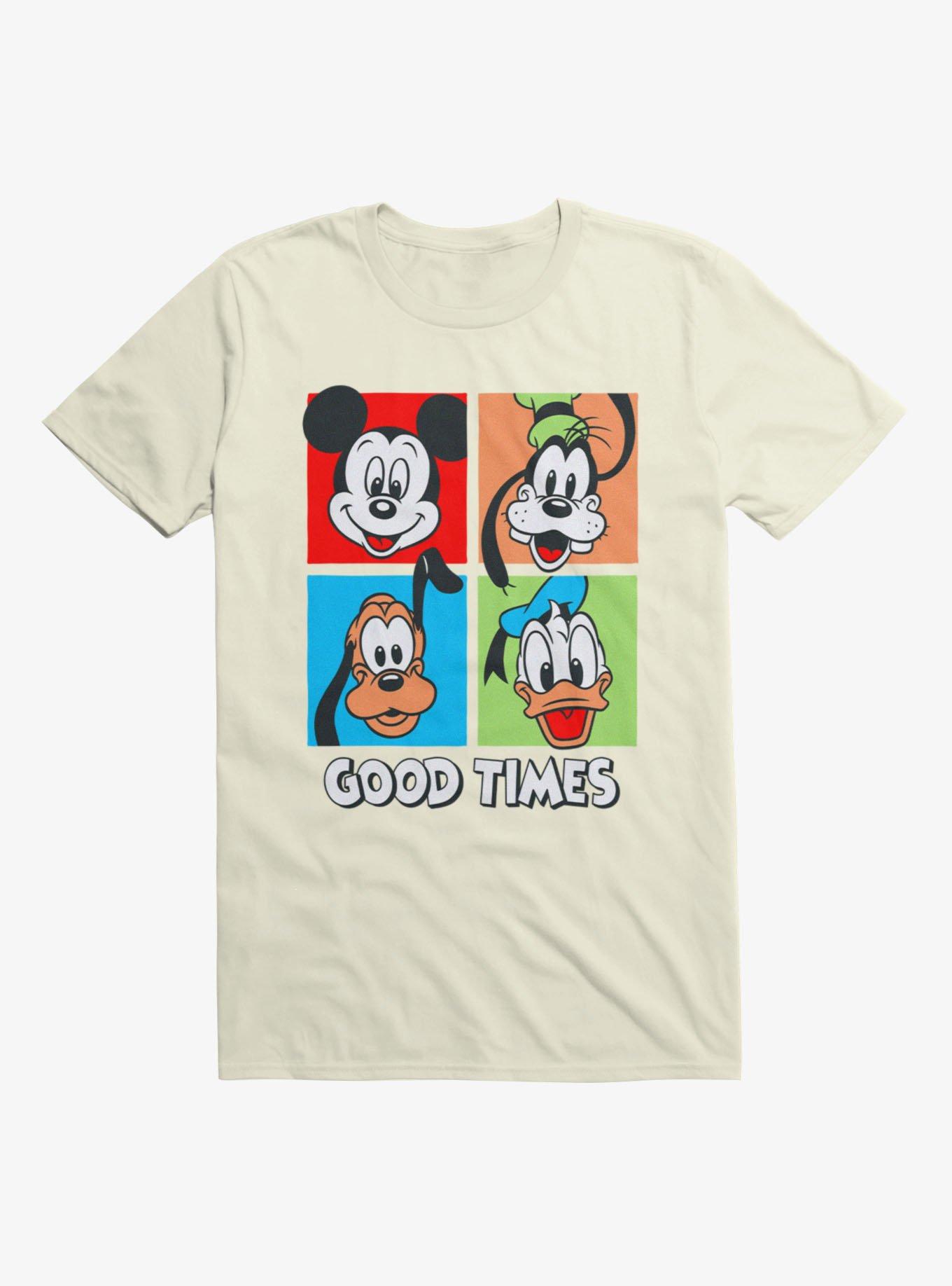 Disney Mickey Mouse Good Times Squares Donald Goofy Pluto T-Shirt, , hi-res