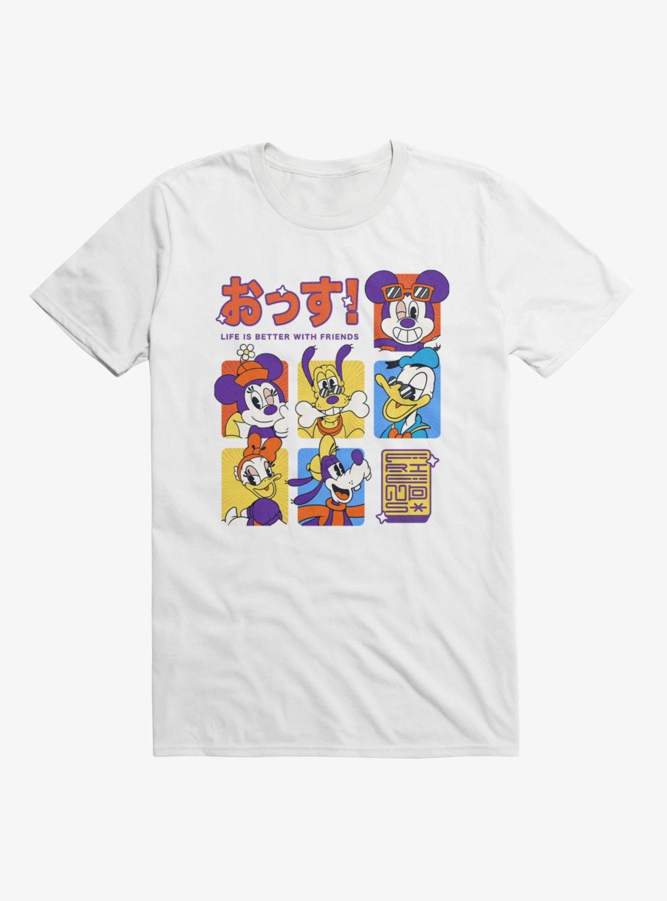 Disney Mickey Mouse Life Is Better Anime Color Squares T-Shirt, , hi-res