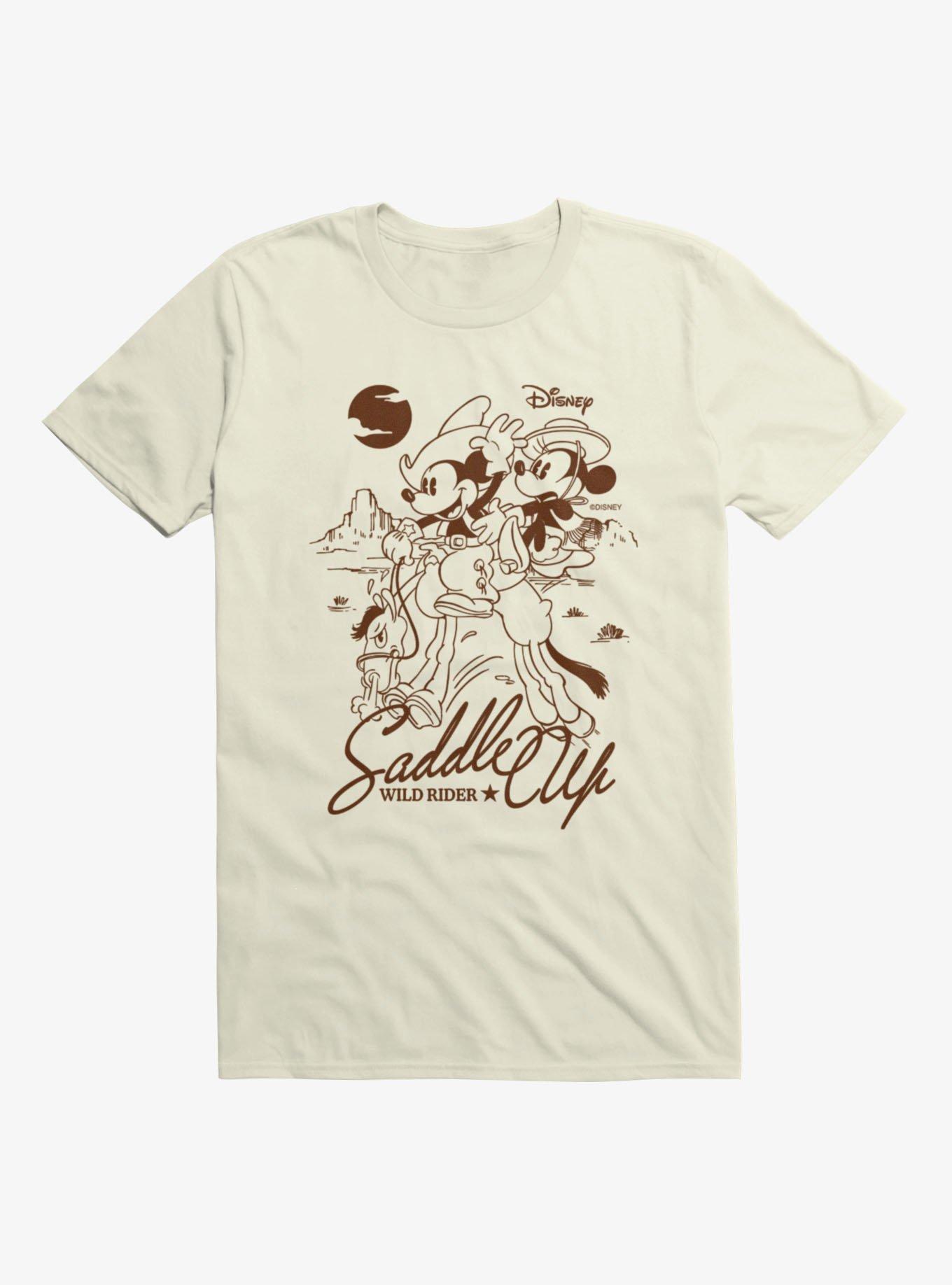 Disney Mickey Mouse Saddle Up Wild Rider Line Art T-Shirt, , hi-res